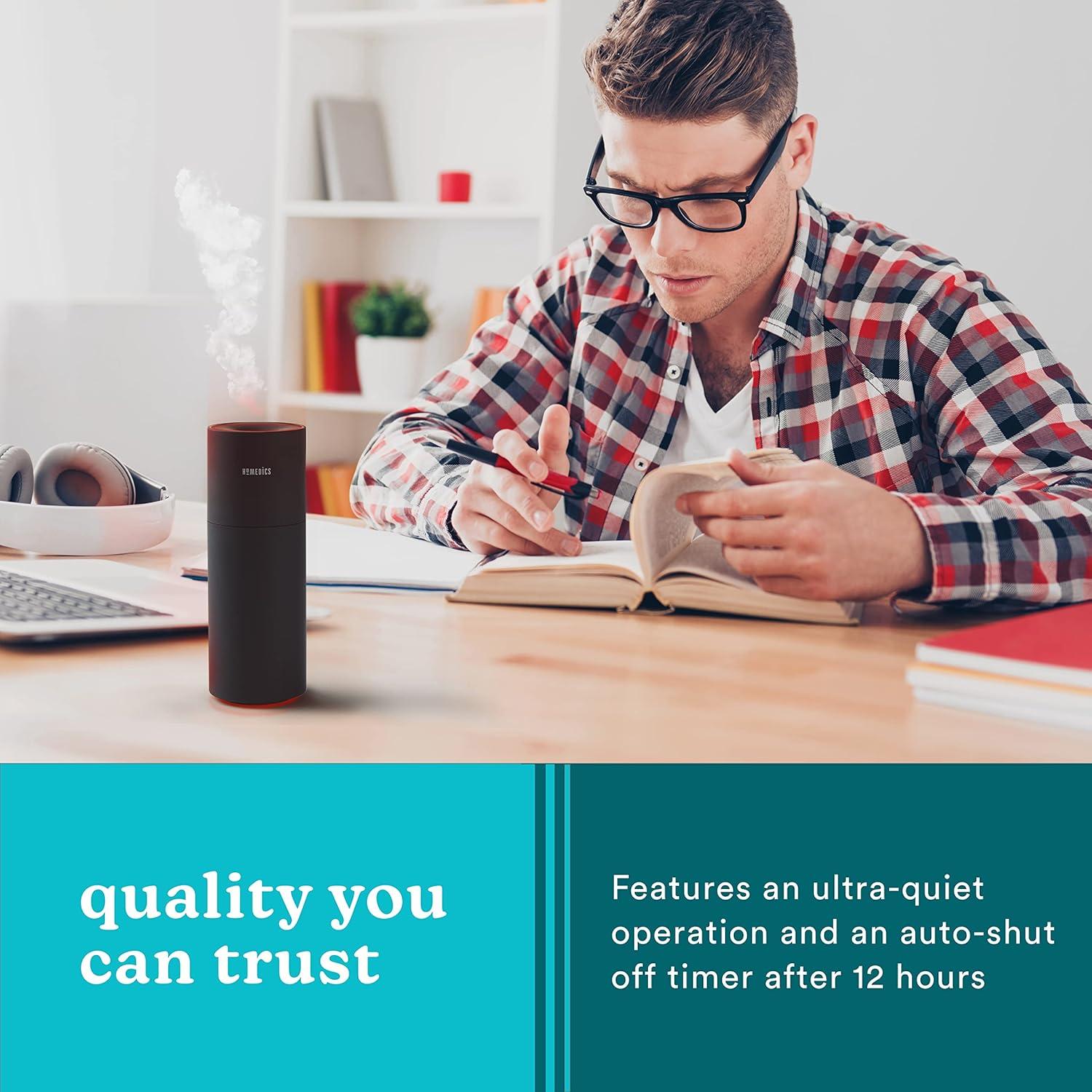 Humidificador Portátil HoMedics TotalComfort 0.25L Negro