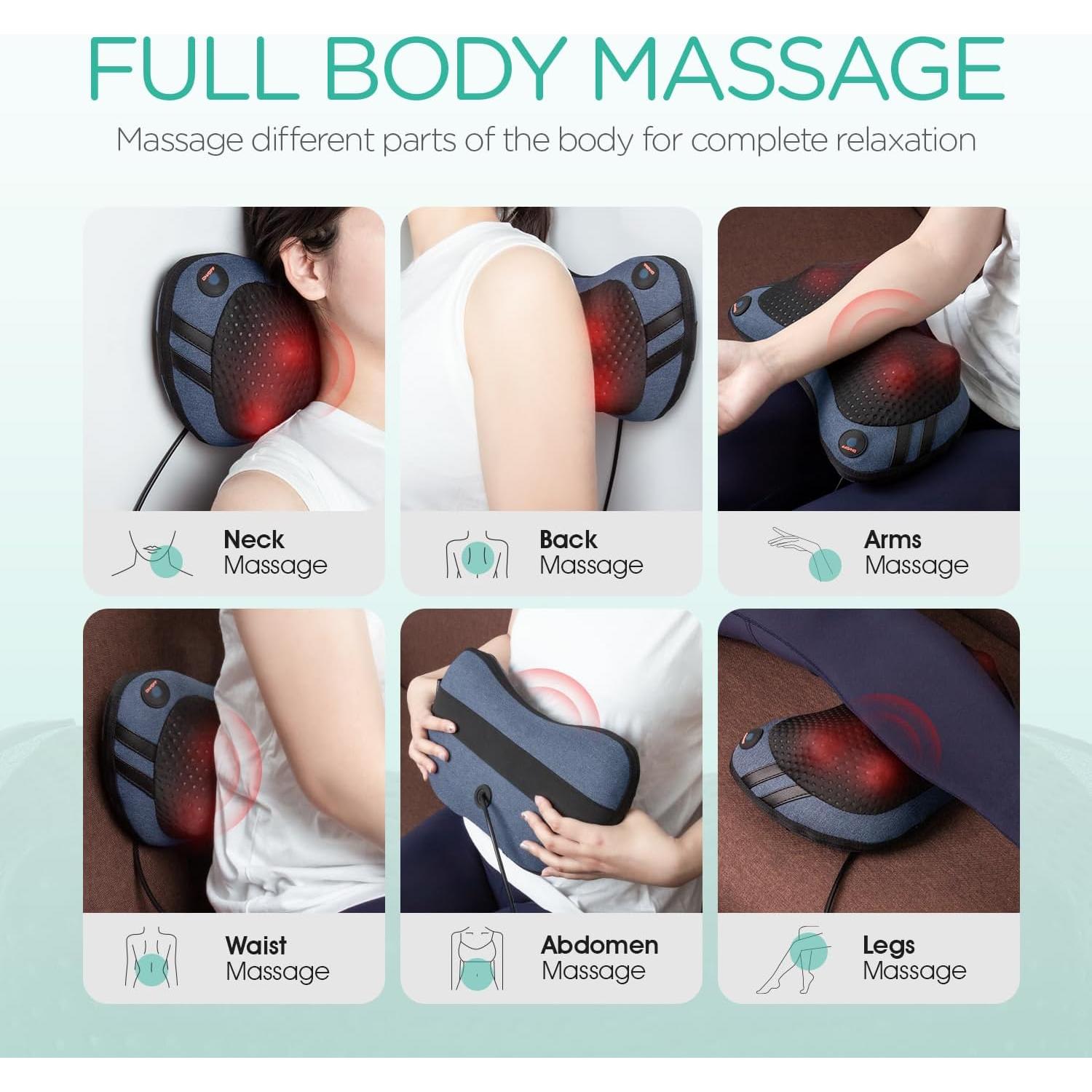 Masajeador de Cuello y Espalda Shiatsu VOYOR-HEALTH 3D con Calor