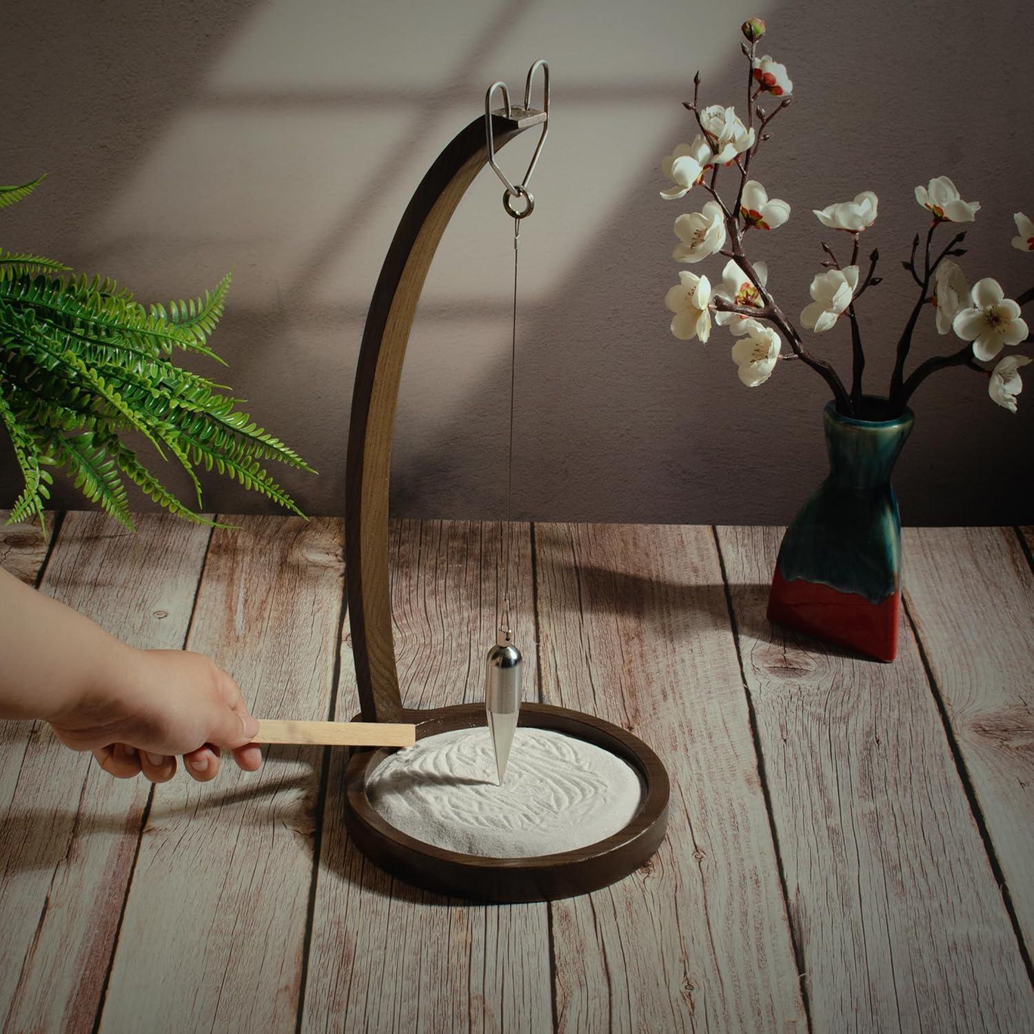 Péndulo de Arena Kihomi de Madera para Escritorio 18x16cm