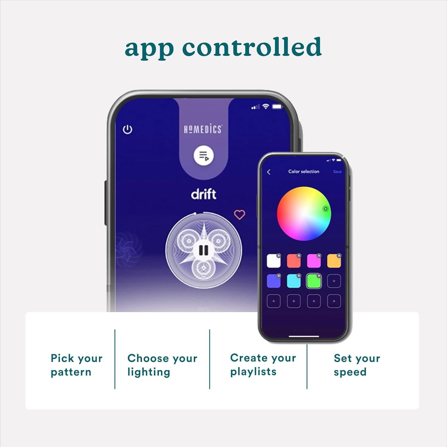 Homedics Drift Sandscape Jardín Zen 40 cm Negro Bluetooth