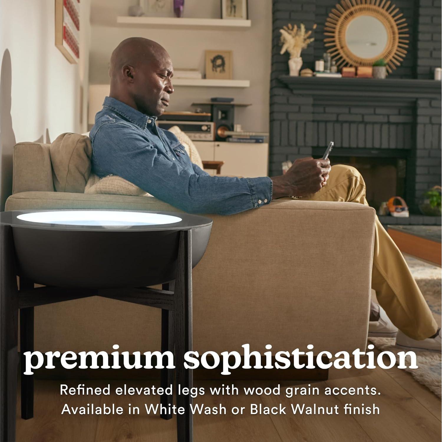 Soporte de Madera Maciza Homedics para Mesa de Arena 53cm Nogal