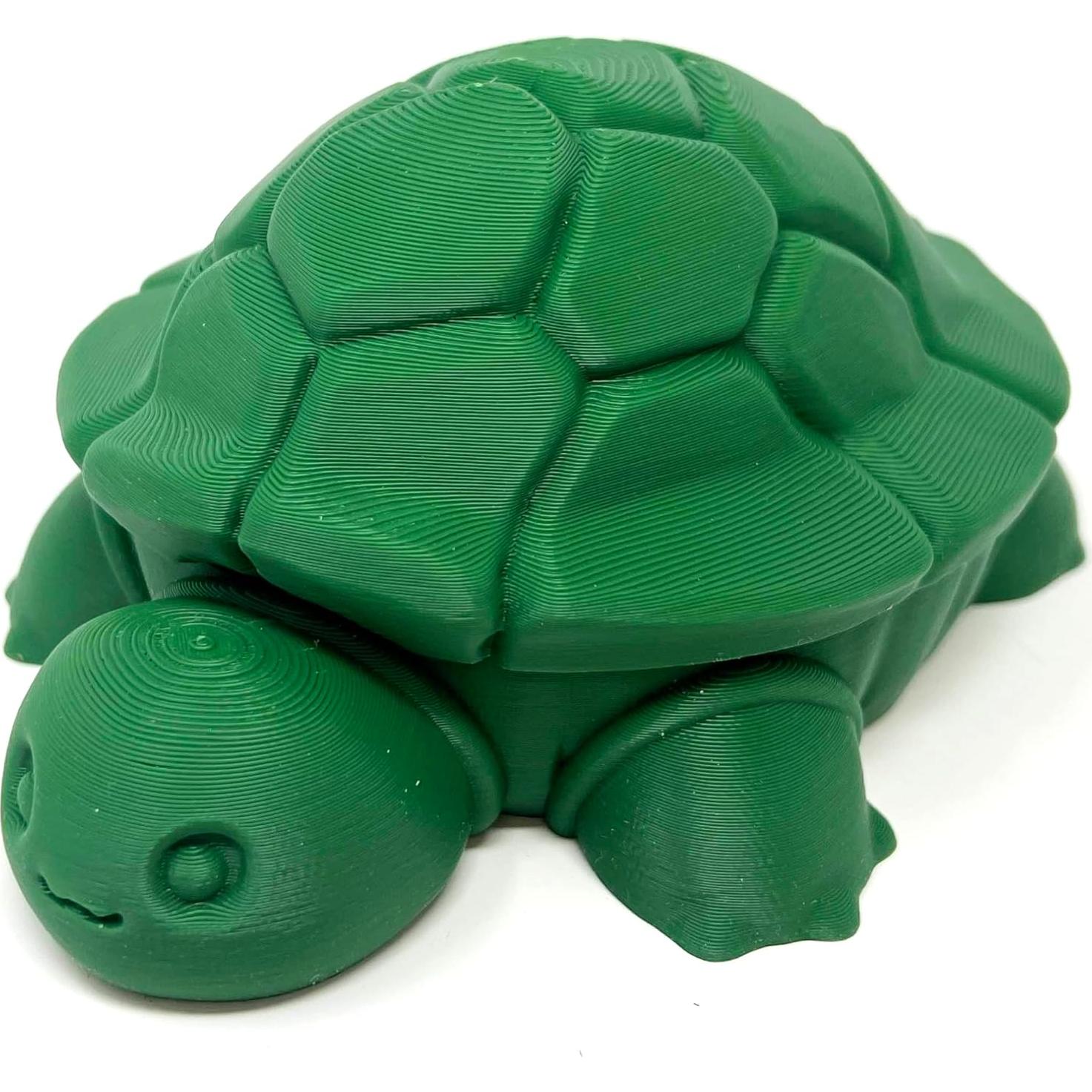 Munnygrubbbers - Mini Desktop Turtle Sand Box - 6 x 6 in - Stress Relief - Made in USA - Includes Moldable Play Sand and Mini Tool - Novelty Gift - Desktop Decor - Zen Garden - (Green)