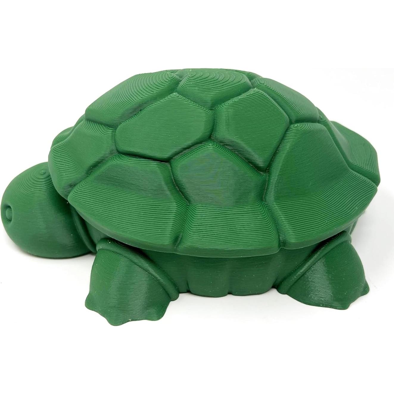 Munnygrubbbers - Mini Desktop Turtle Sand Box - 6 x 6 in - Stress Relief - Made in USA - Includes Moldable Play Sand and Mini Tool - Novelty Gift - Desktop Decor - Zen Garden - (Green)