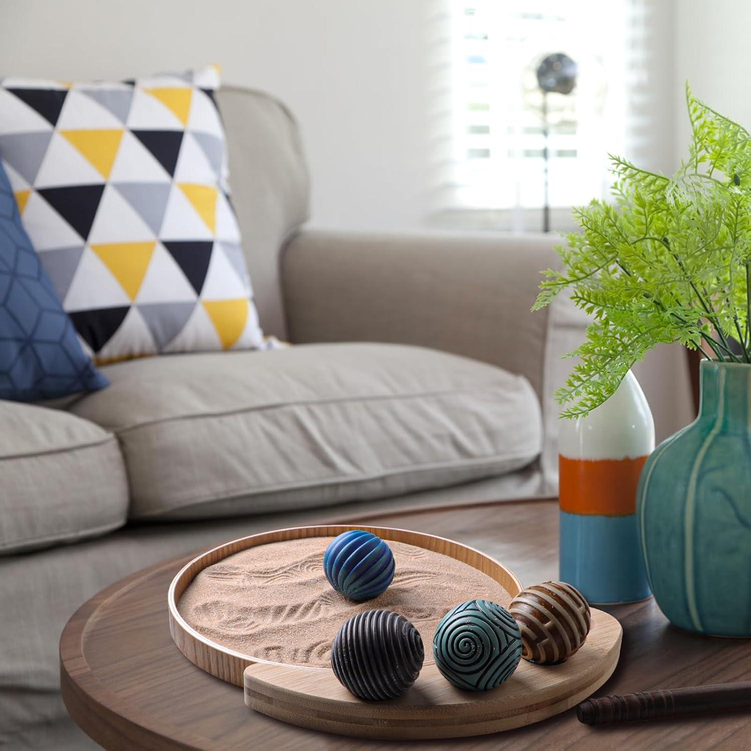 Jardín Zen Melonva para Escritorio - 24.1cm con 4 Esferas