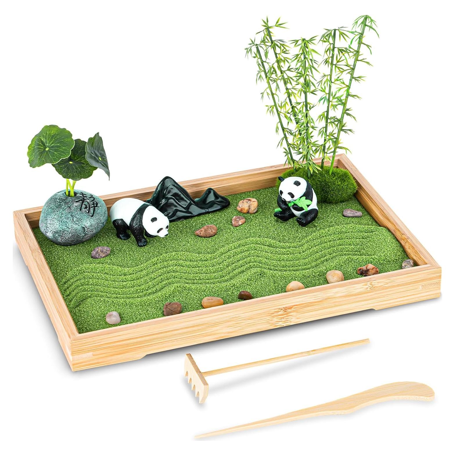Kit de Jardín Zen NIUBBI 28x19cm Decoración Panda