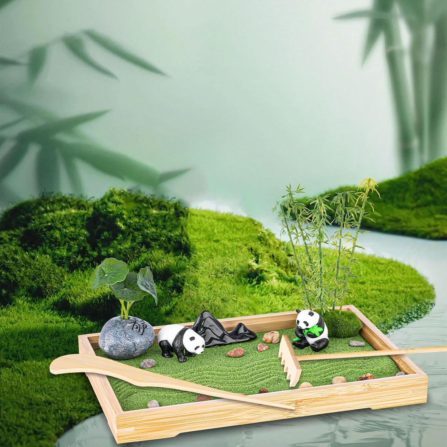 Kit de Jardín Zen NIUBBI 28x19cm Decoración Panda