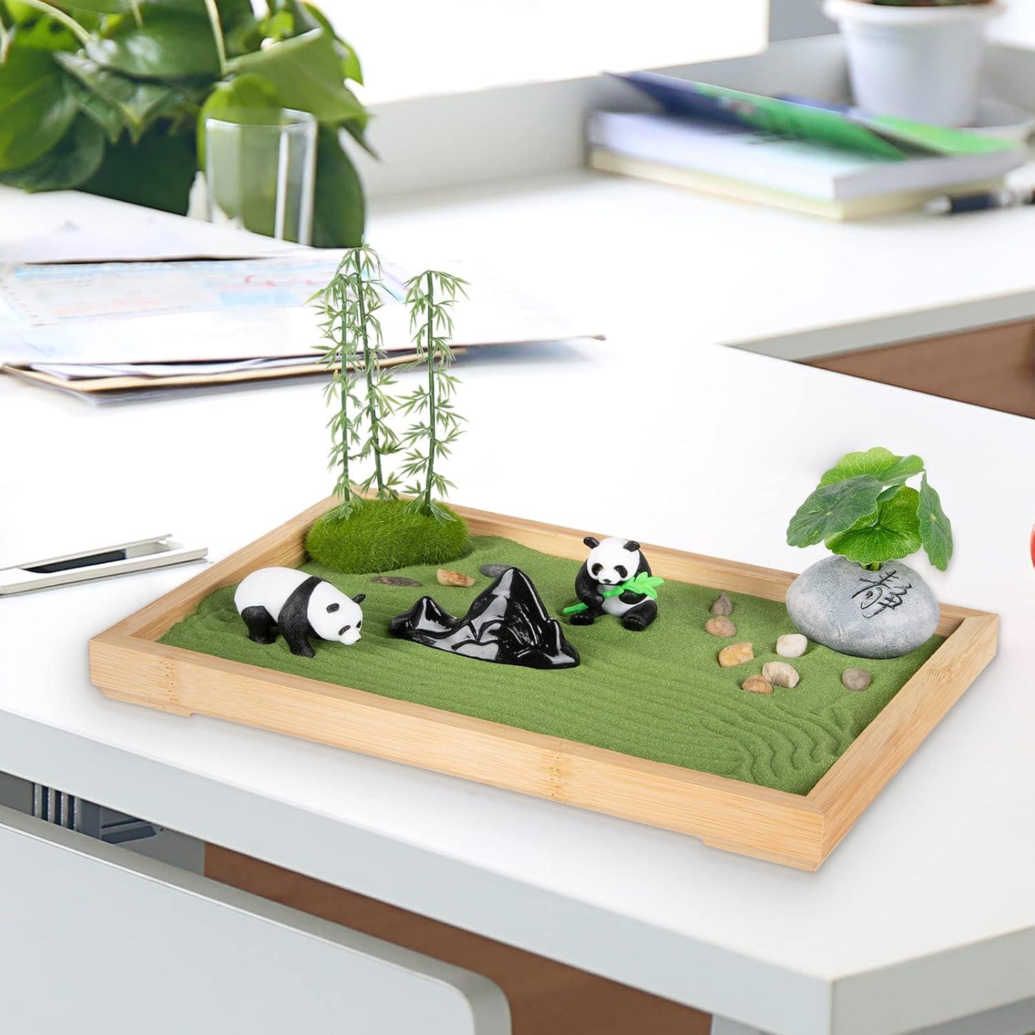 Kit de Jardín Zen NIUBBI 28x19cm Decoración Panda