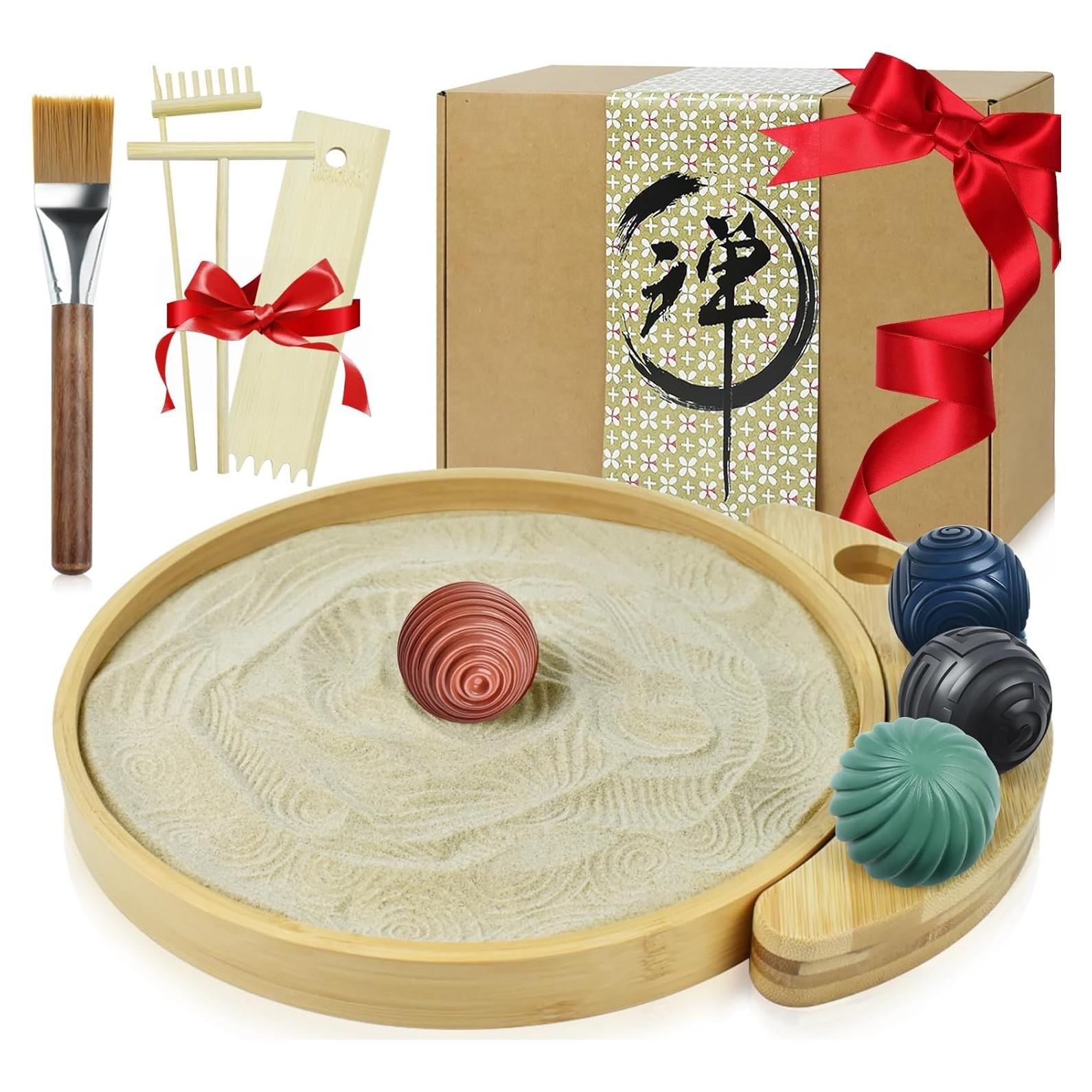 Jardín Zen Japonés Artcome 30cm con 4 Bolas y Rastrillos