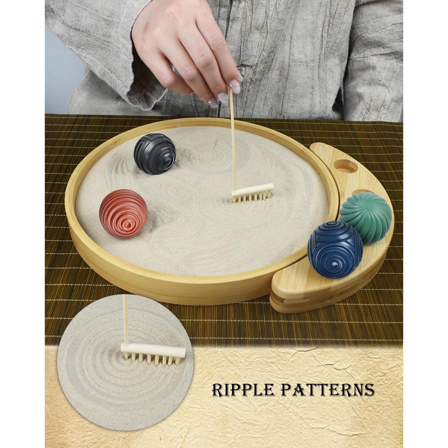 Jardín Zen Japonés Artcome 30cm con 4 Bolas y Rastrillos