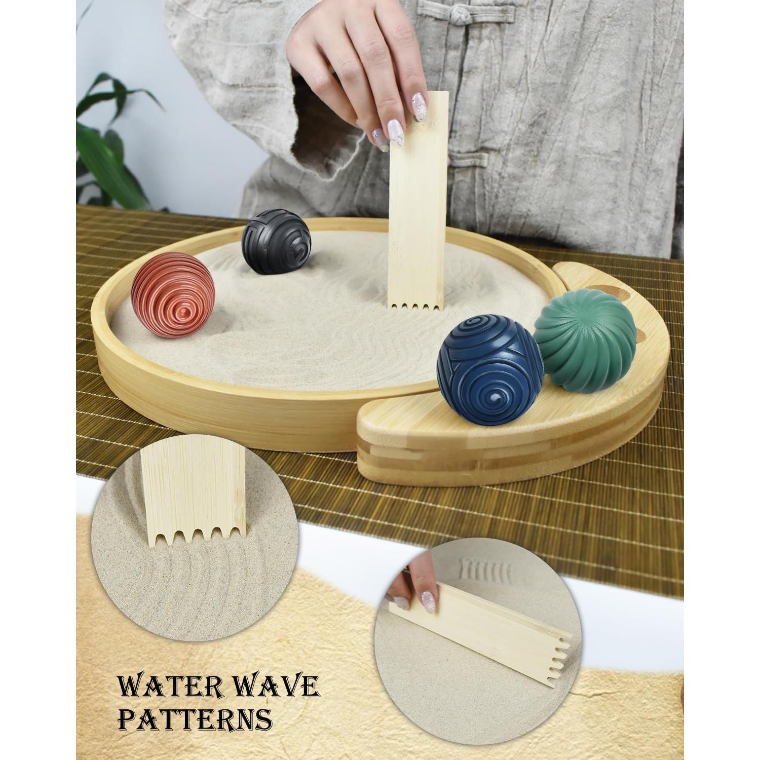 Jardín Zen Japonés Artcome 30cm con 4 Bolas y Rastrillos