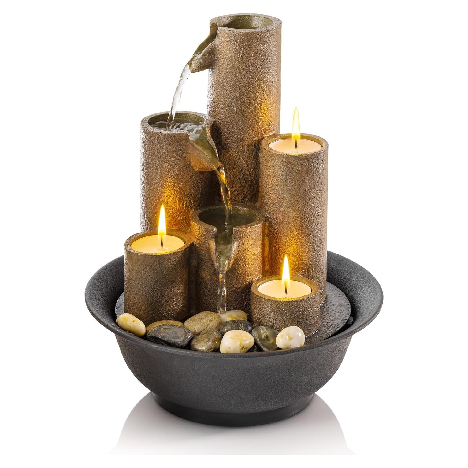 Fuente de Agua de Mesa Interior Alpine WCT202 28 cm 3 Niveles