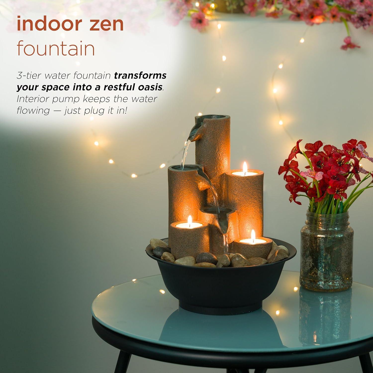 Fuente de Agua de Mesa Interior Alpine WCT202 28 cm 3 Niveles