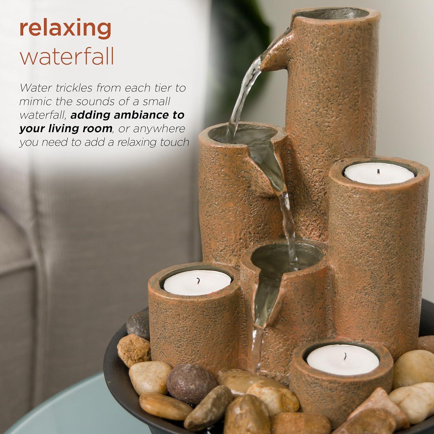 Fuente de Agua de Mesa Interior Alpine WCT202 28 cm 3 Niveles