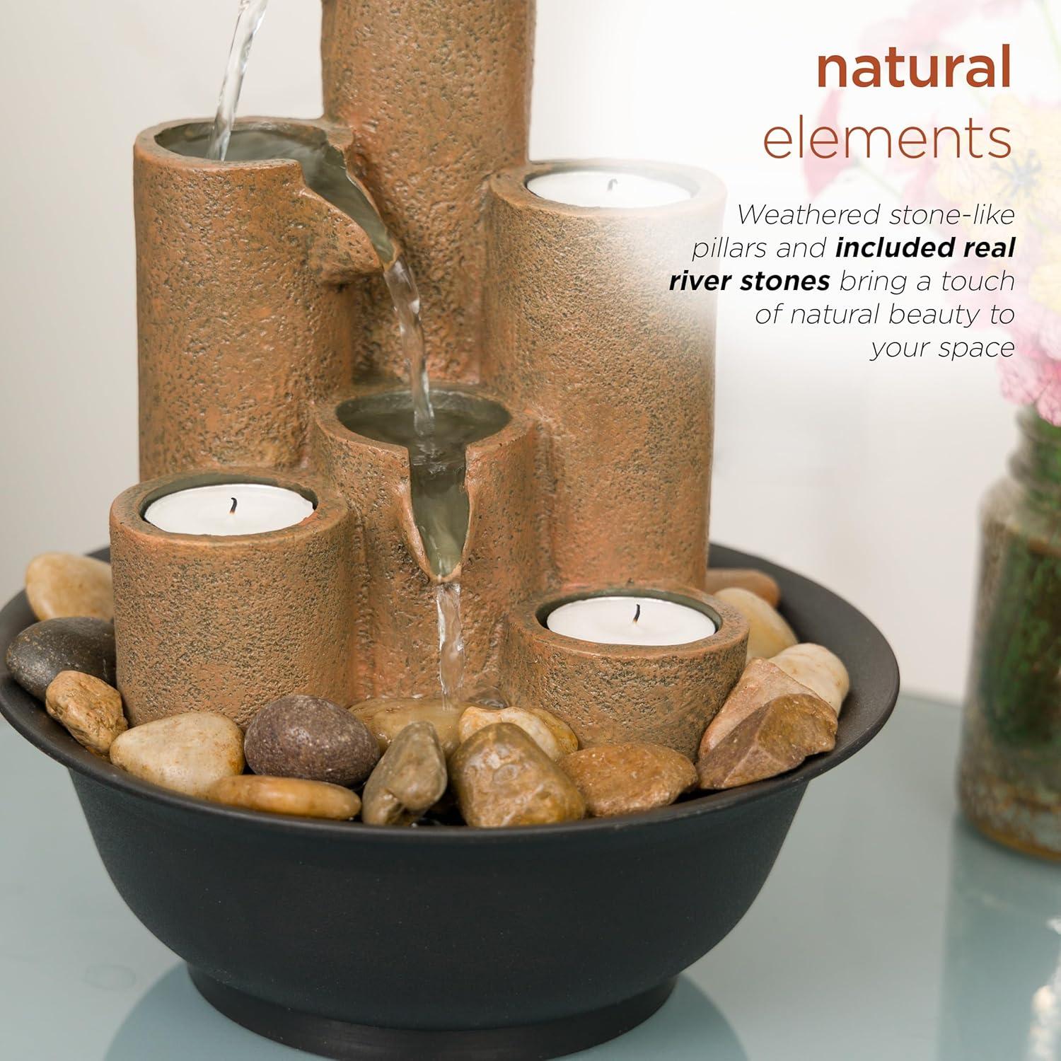 Fuente de Agua de Mesa Interior Alpine WCT202 28 cm 3 Niveles