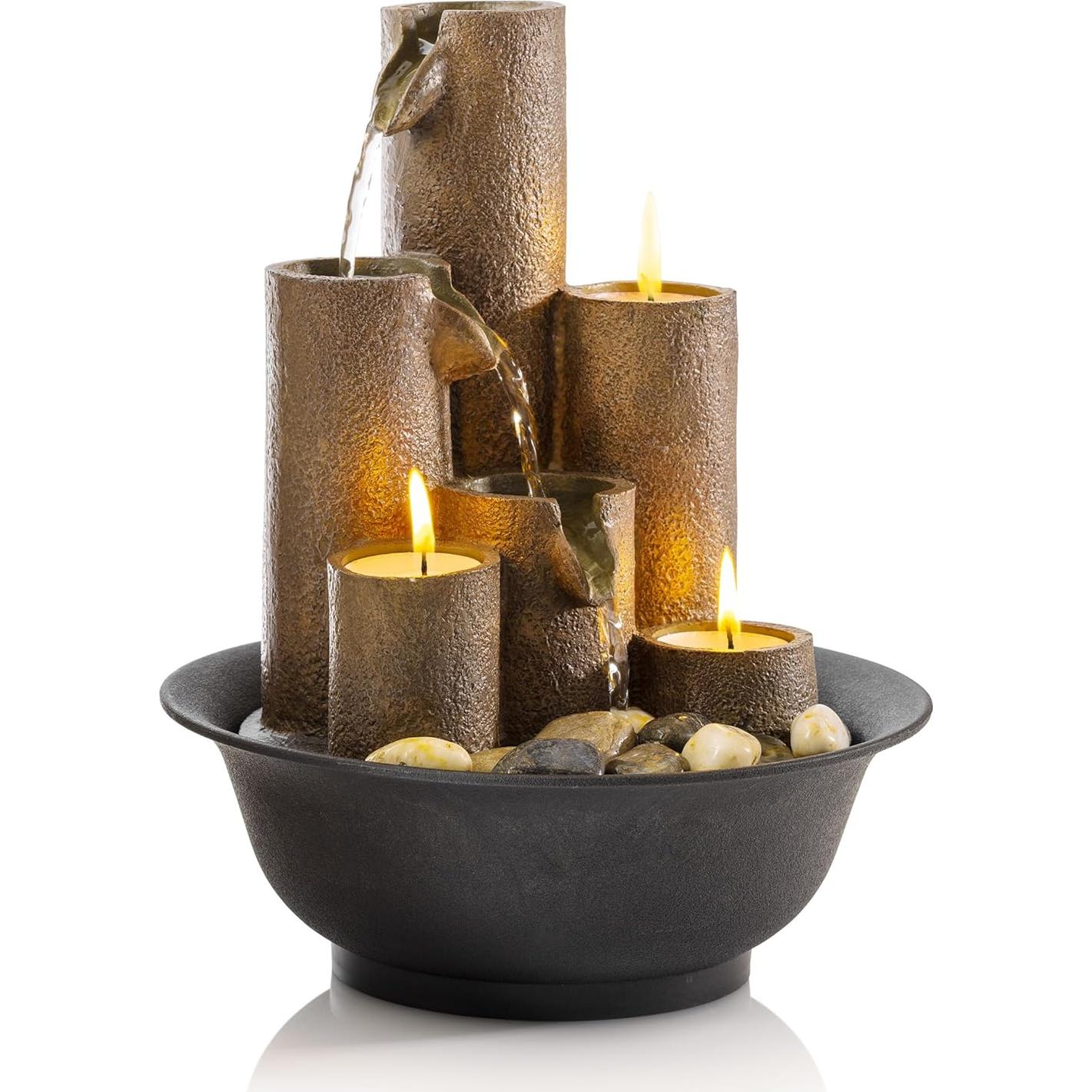 Fuente de Agua de Mesa Interior Alpine WCT202 28 cm 3 Niveles