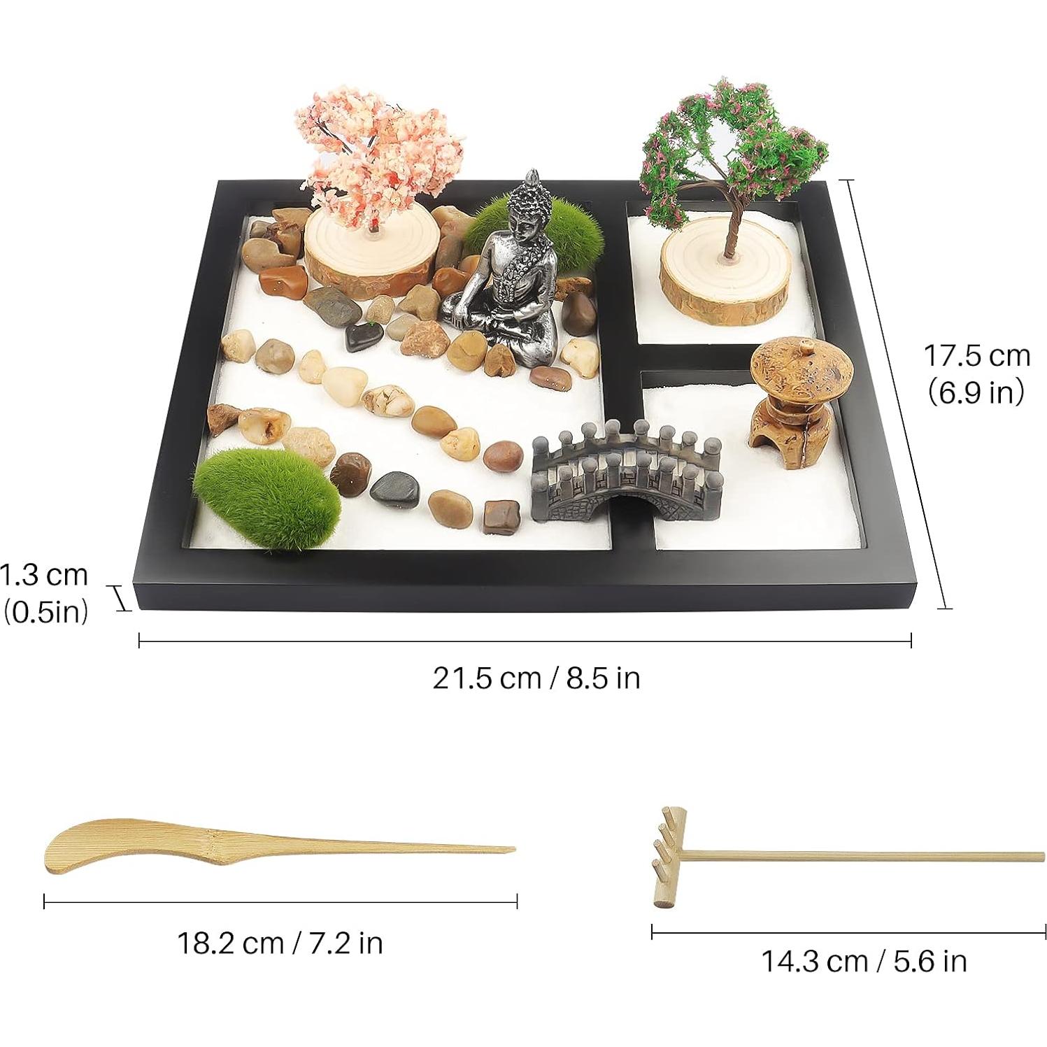 Jardín Zen Japonés de Escritorio Zen Garden Melonva 22.86x17.78cm