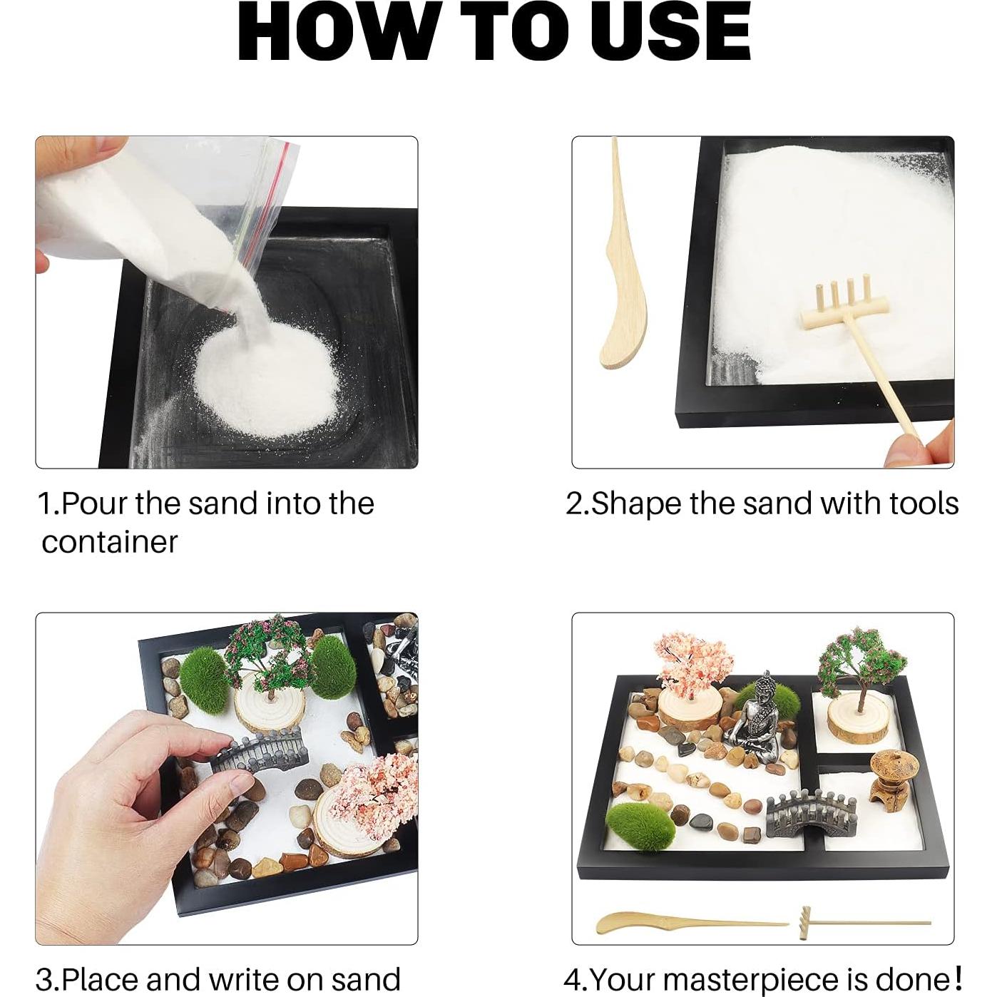 Jardín Zen Japonés de Escritorio Zen Garden Melonva 22.86x17.78cm