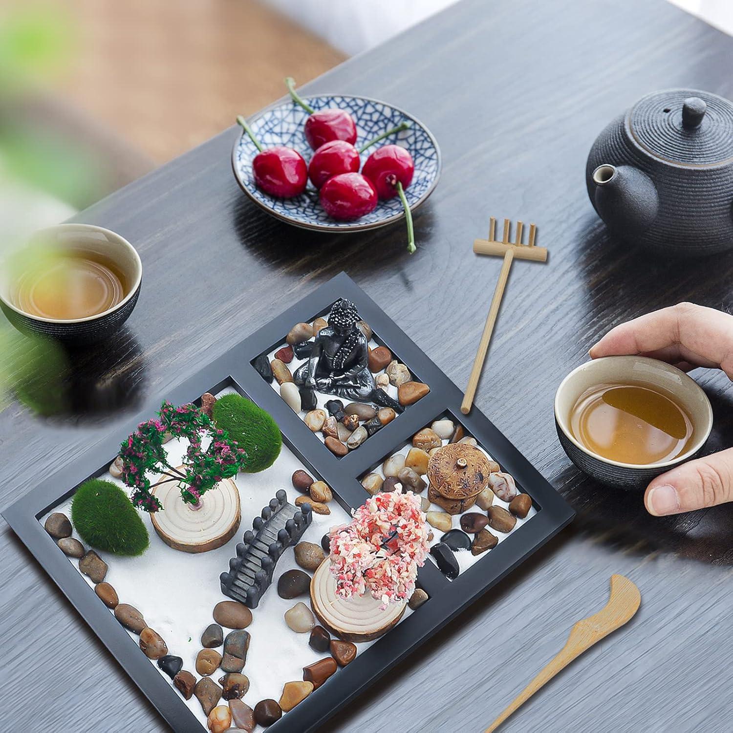 Jardín Zen Japonés de Escritorio Zen Garden Melonva 22.86x17.78cm