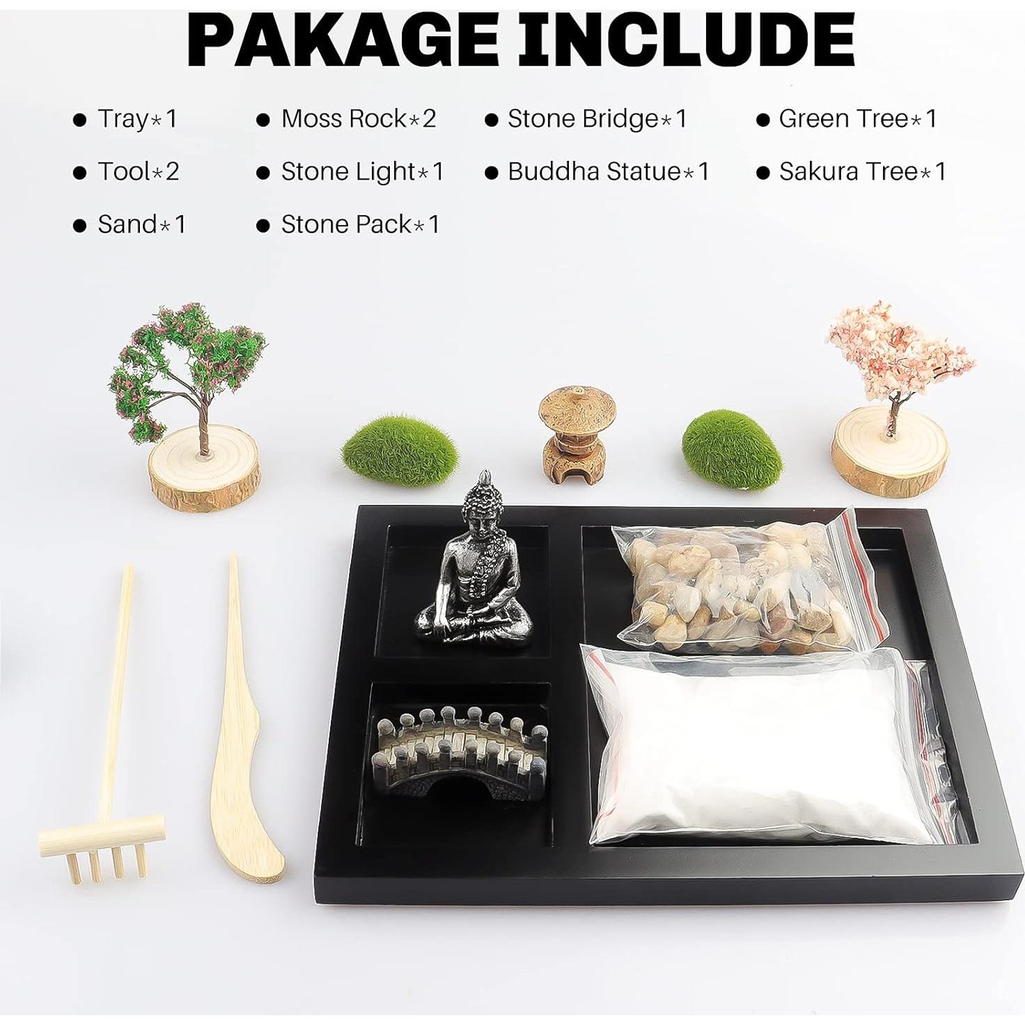 Jardín Zen Japonés de Escritorio Zen Garden Melonva 22.86x17.78cm