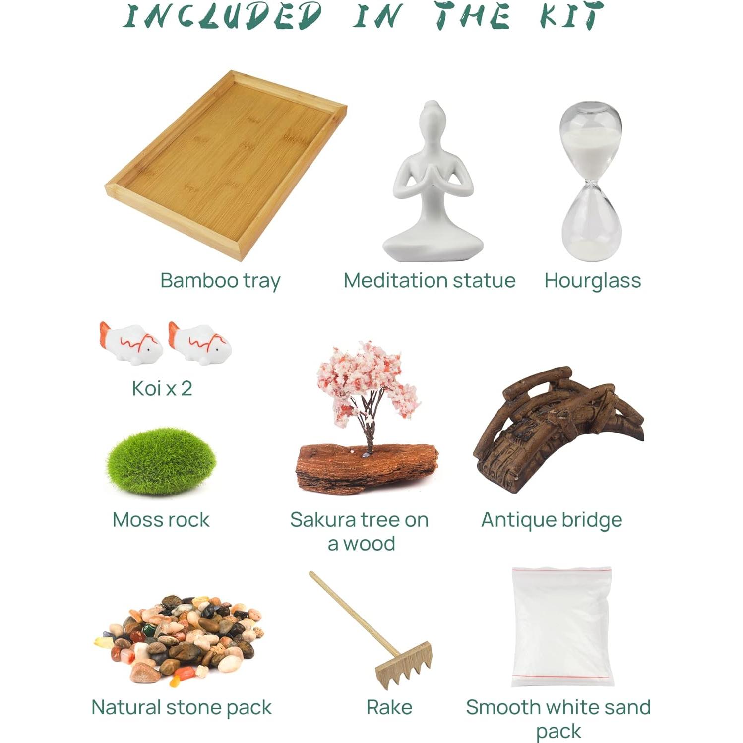 Jardín Zen Japonés de Escritorio Life Flows 30.48x20.32 cm