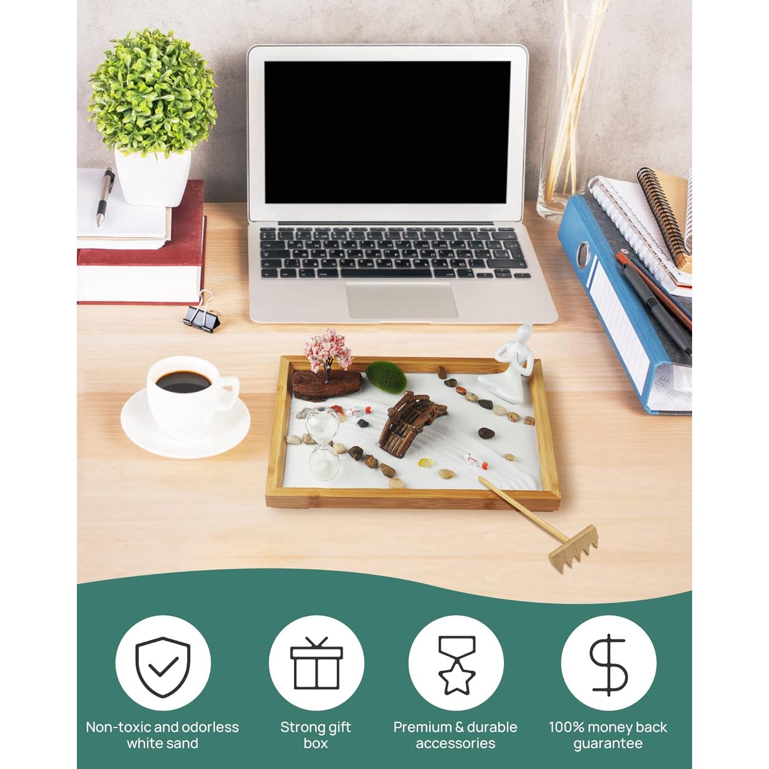 Jardín Zen Japonés de Escritorio Life Flows 30.48x20.32 cm