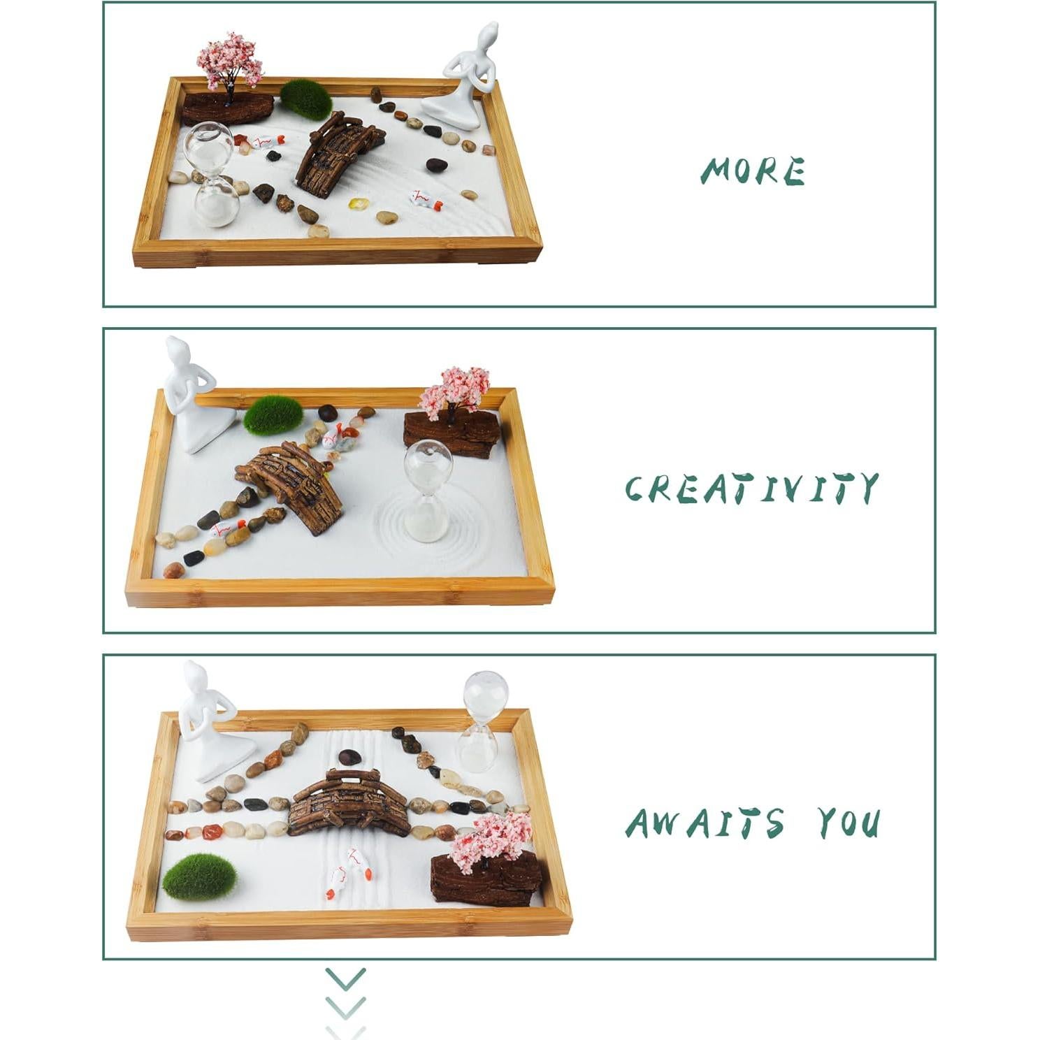 Jardín Zen Japonés de Escritorio Life Flows 30.48x20.32 cm