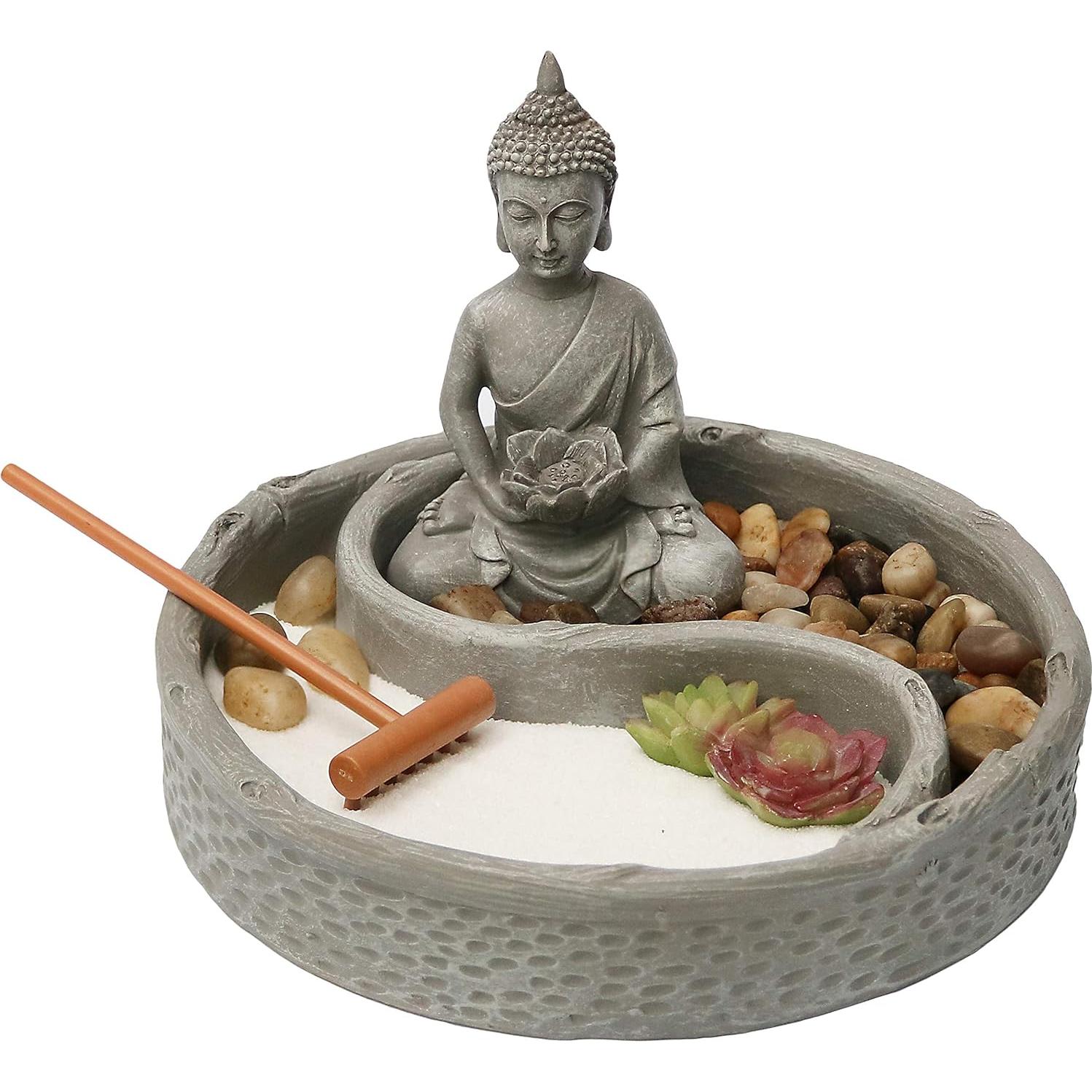 Kit Jardín Zen Mini Nature's Mark para Escritorio 15.24 cm