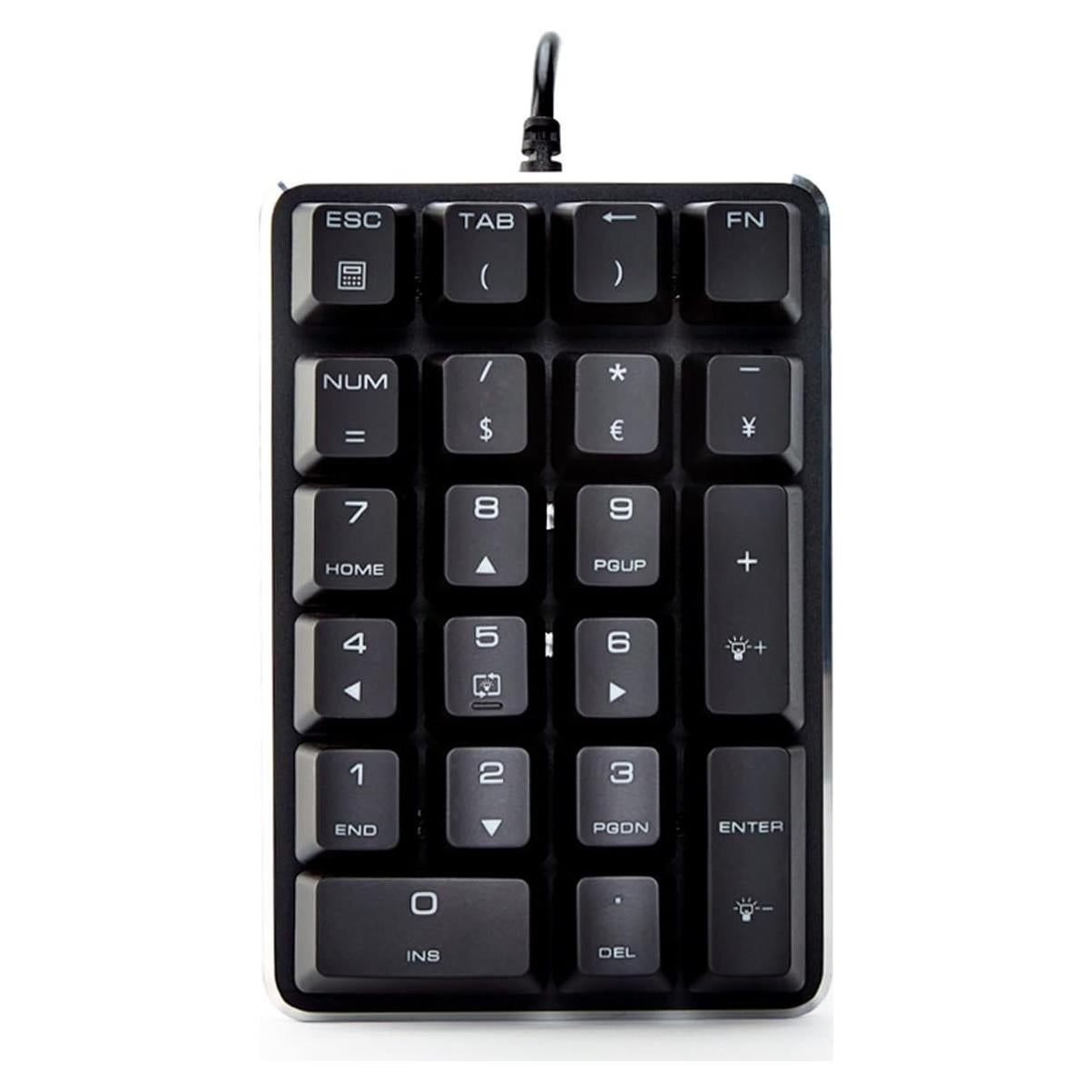 Teclado Numérico Mecánico Qisan Inalámbrico Bluetooth 21 Teclas
