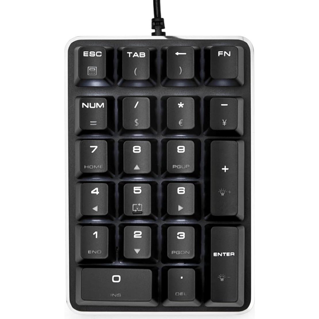 Teclado Numérico Mecánico Qisan Inalámbrico Bluetooth 21 Teclas