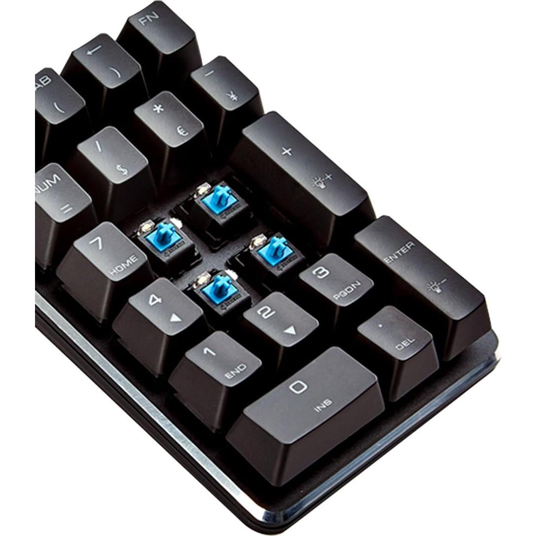 Teclado Numérico Mecánico Qisan Inalámbrico Bluetooth 21 Teclas