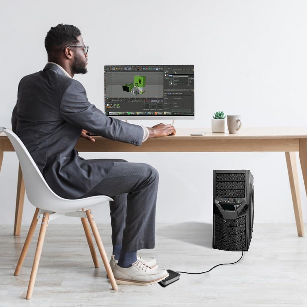 Pedal USB Programable PC FS2007U1 - Teclado Ergonómico