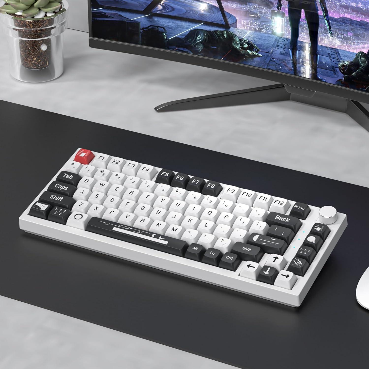 Keycaps XDA Owpkeenthy 133 Teclas PBT Blanco para Teclado Mecánico