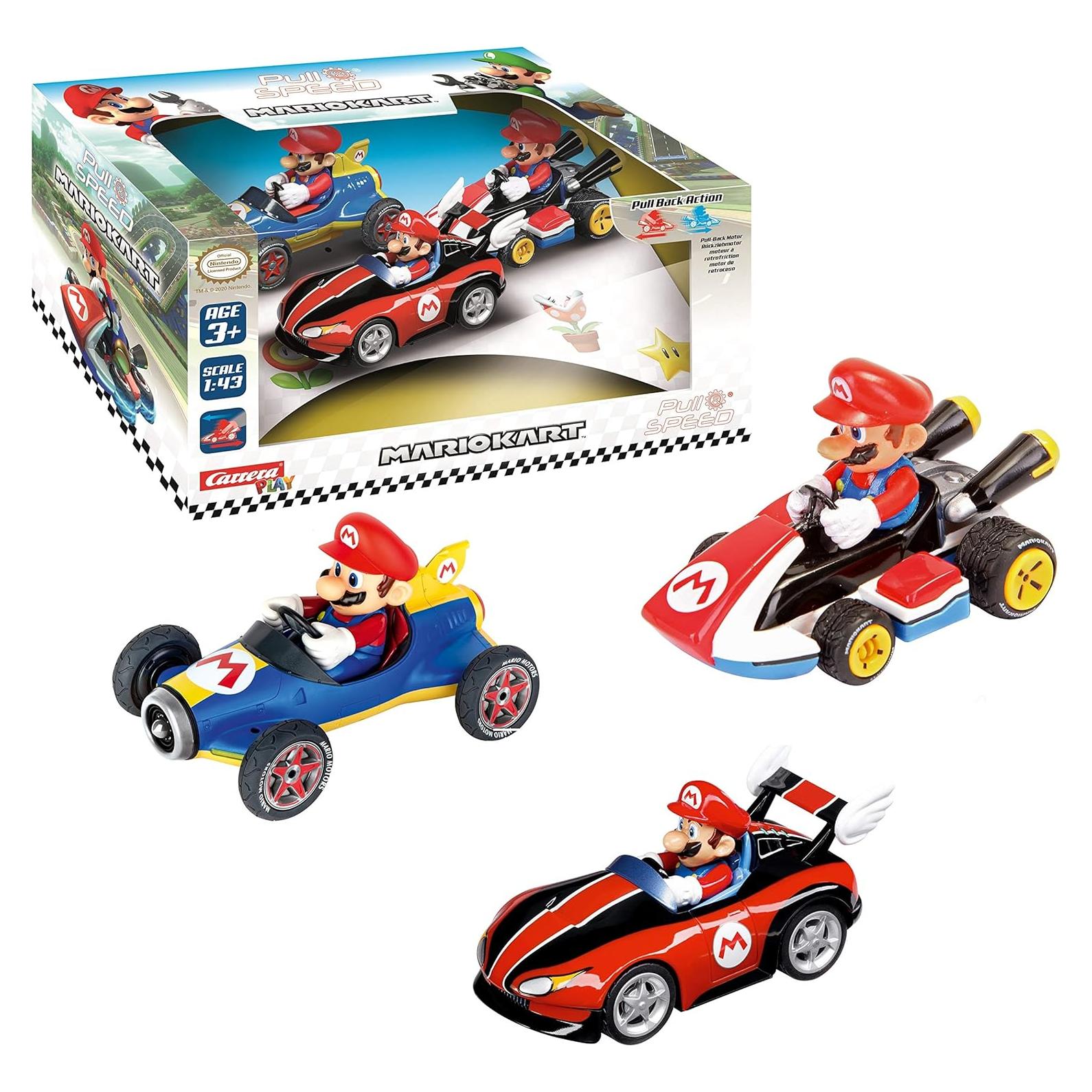 Coches de Juguete Carrera Pull & Speed 3 Mario Kart 1:43