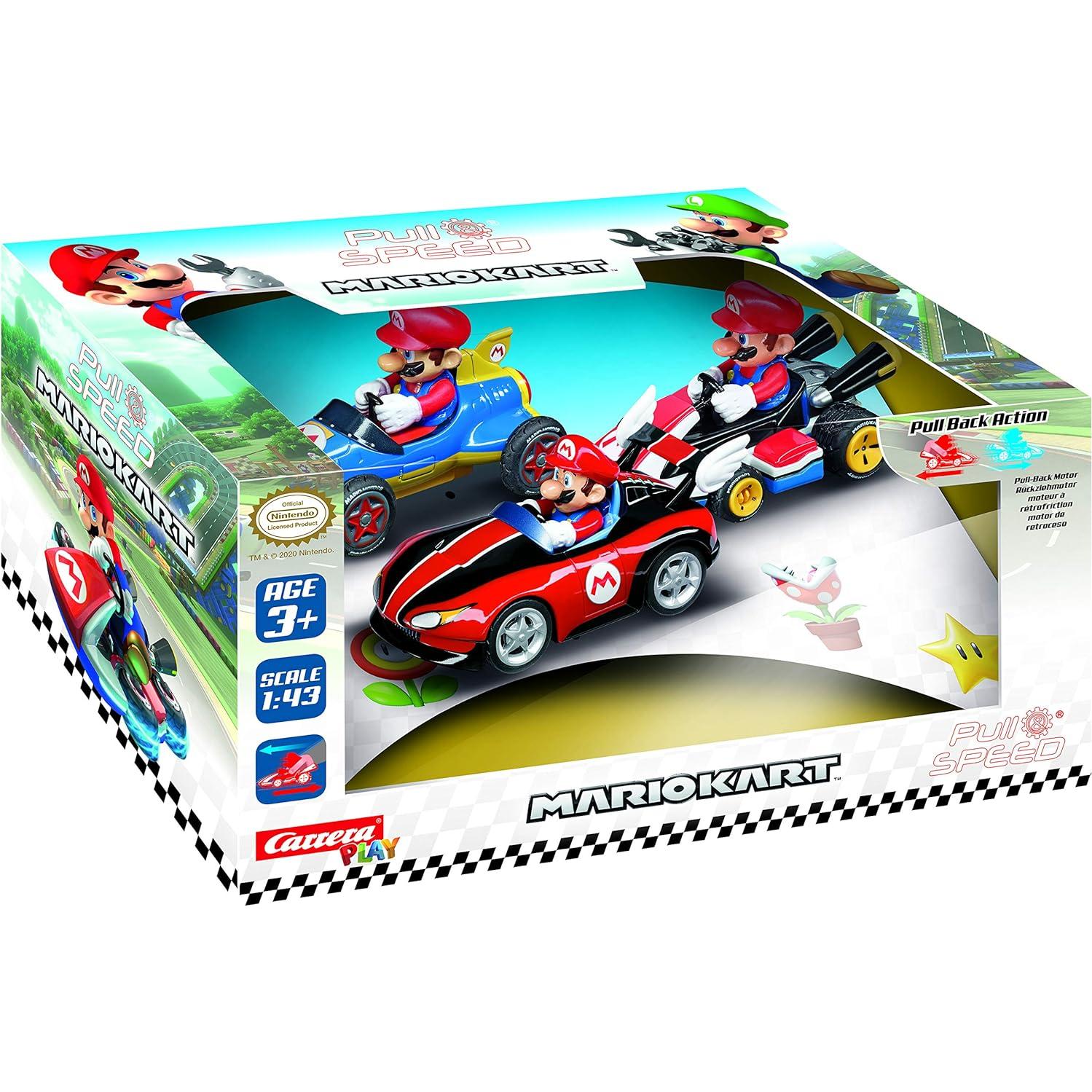 Coches de Juguete Carrera Pull & Speed 3 Mario Kart 1:43