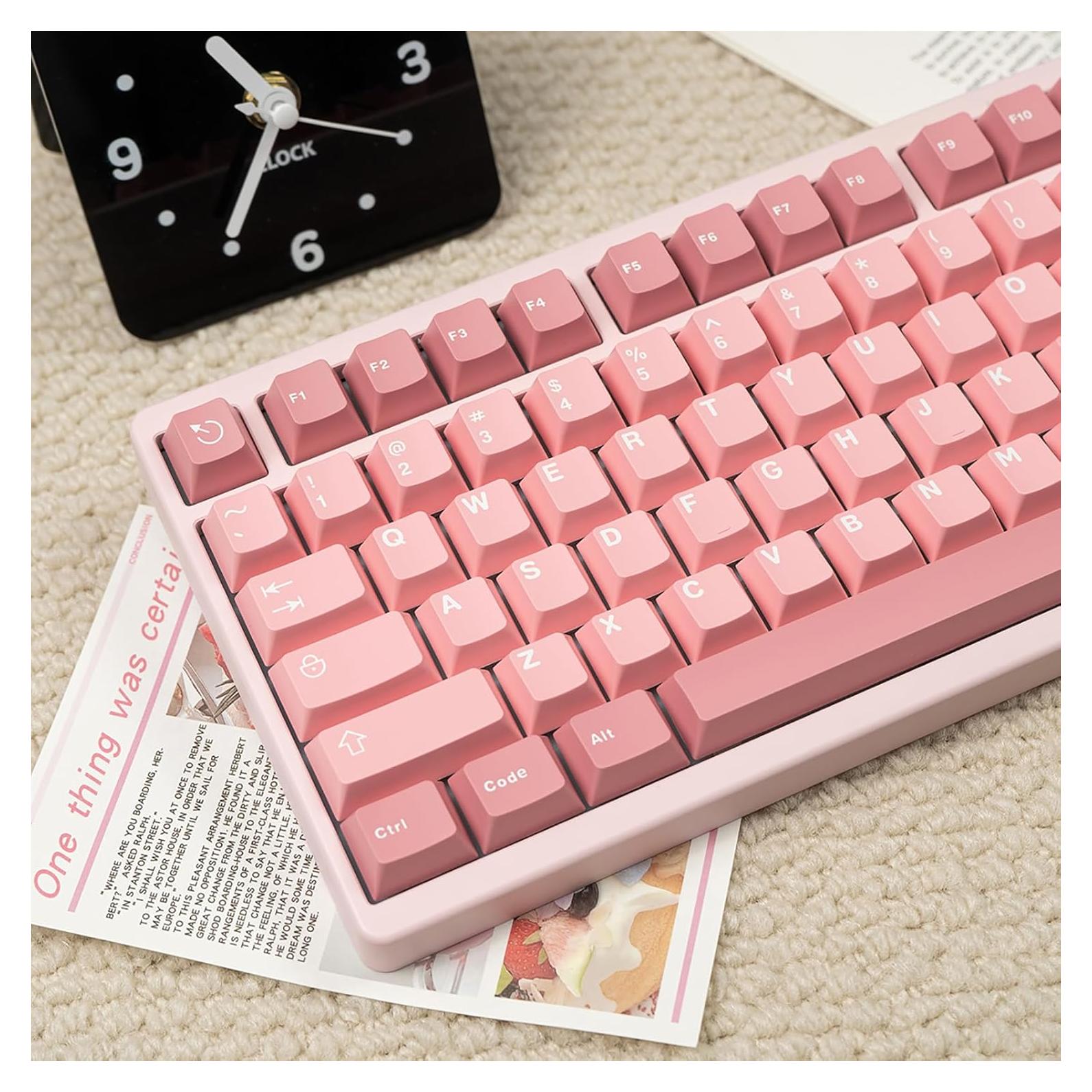 Juego de Tapas de Teclado Mecánico Sumgsn 121 Teclas Rosa