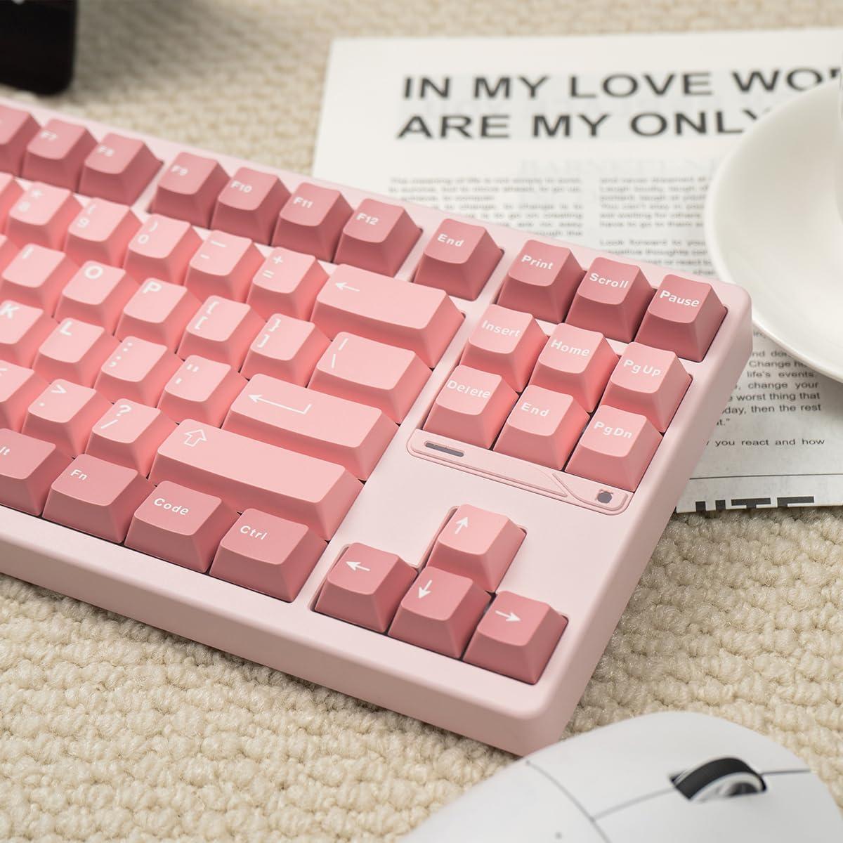 Juego de Tapas de Teclado Mecánico Sumgsn 121 Teclas Rosa