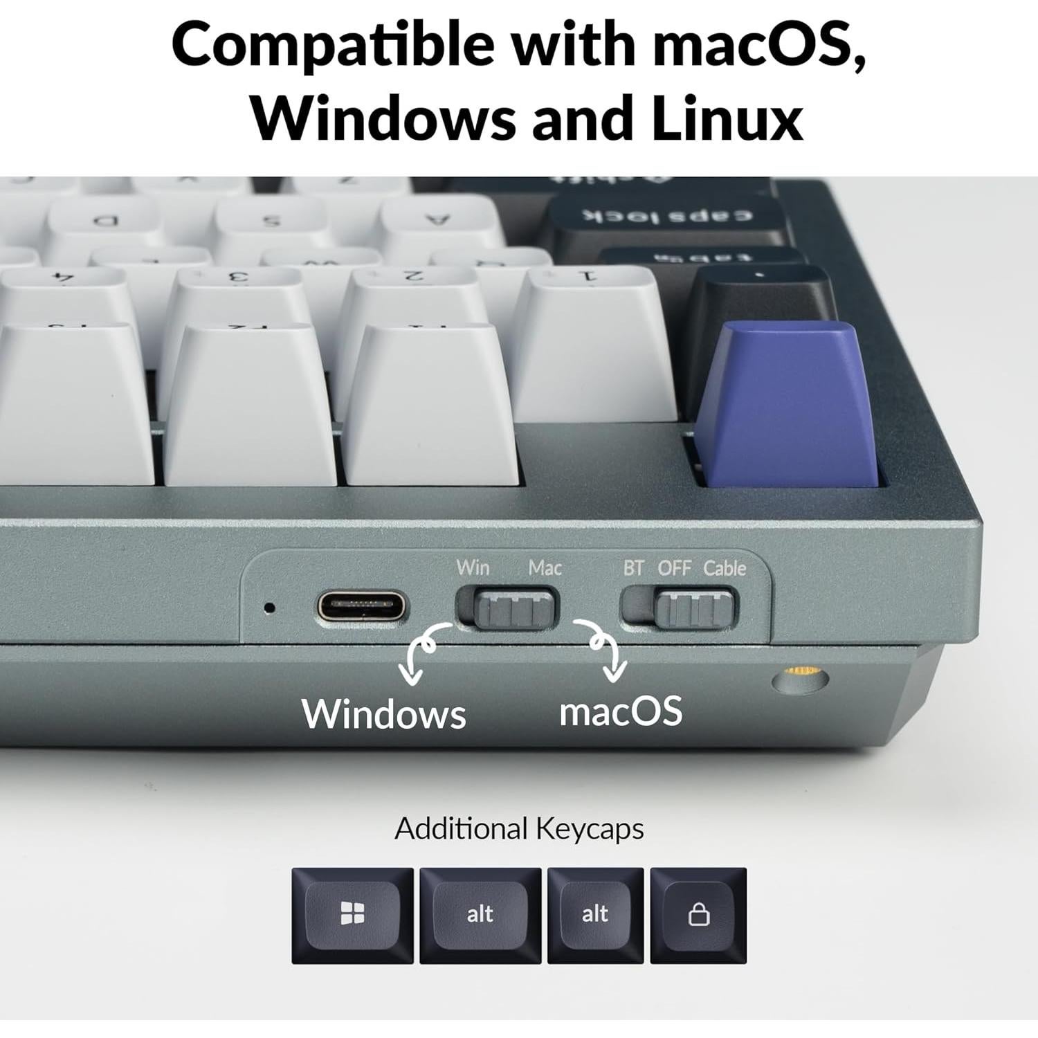 Teclado Mecánico Inalámbrico Keychron Q5 Pro 96% PBT K Pro Rojo