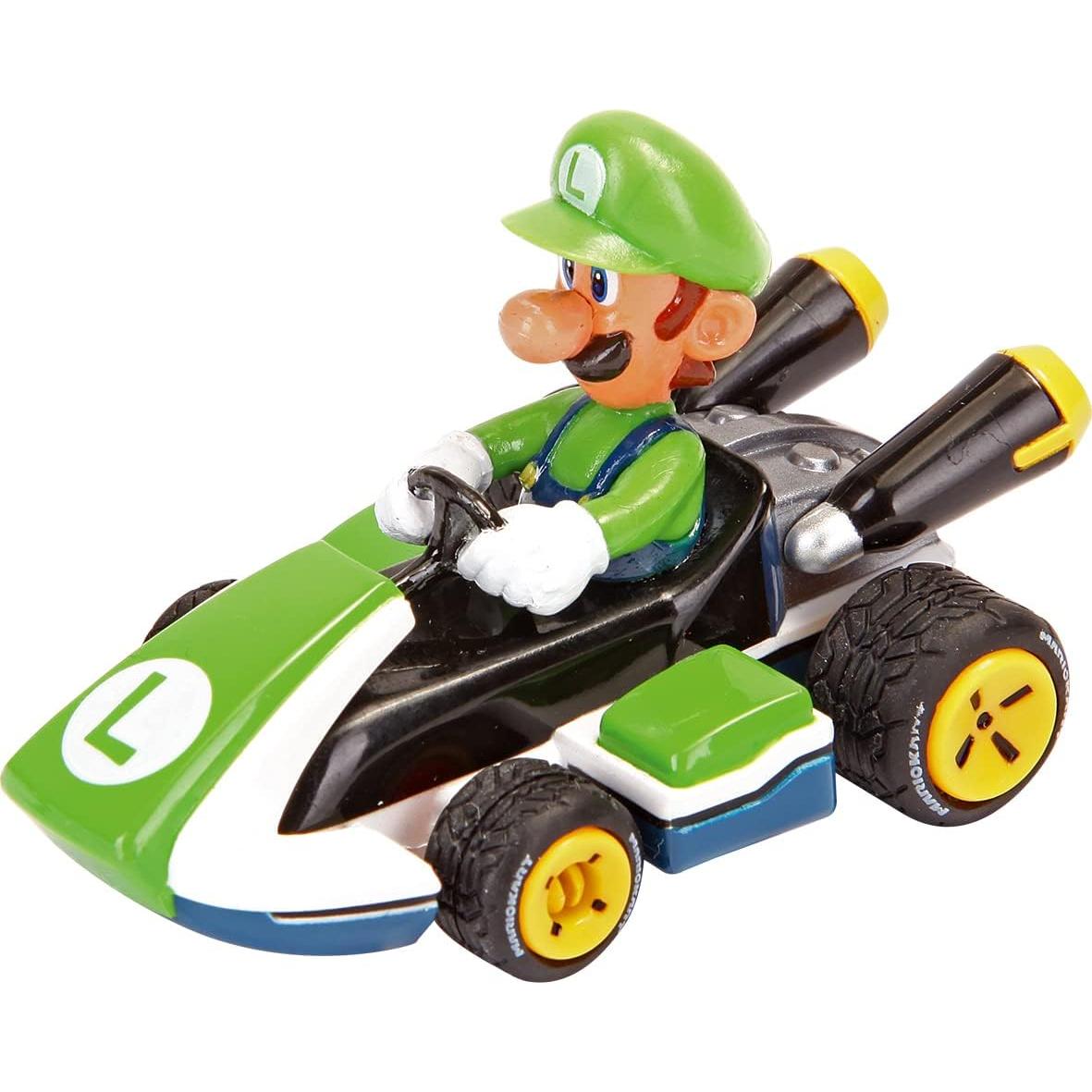 Coche de Juguete Carrera Pull & Speed Mario Kart Luigi 1:43