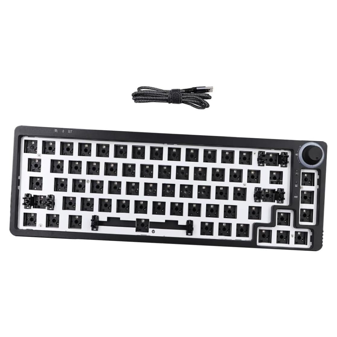 Hemoton Mechanical Keyboard Case Plate DIY Hot-swappable RGB Mechanical Keyboard Wired Gaming Ergonomic