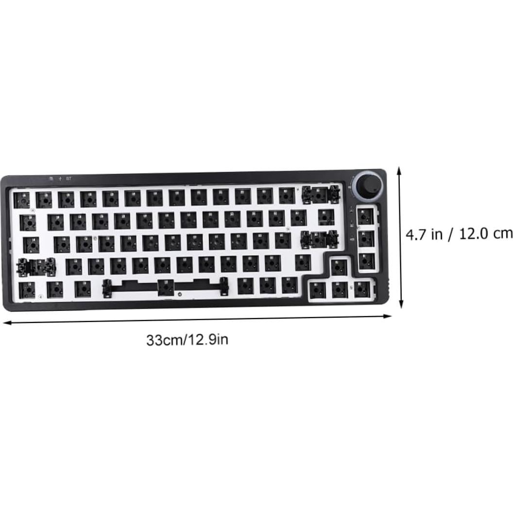 Hemoton Mechanical Keyboard Case Plate DIY Hot-swappable RGB Mechanical Keyboard Wired Gaming Ergonomic
