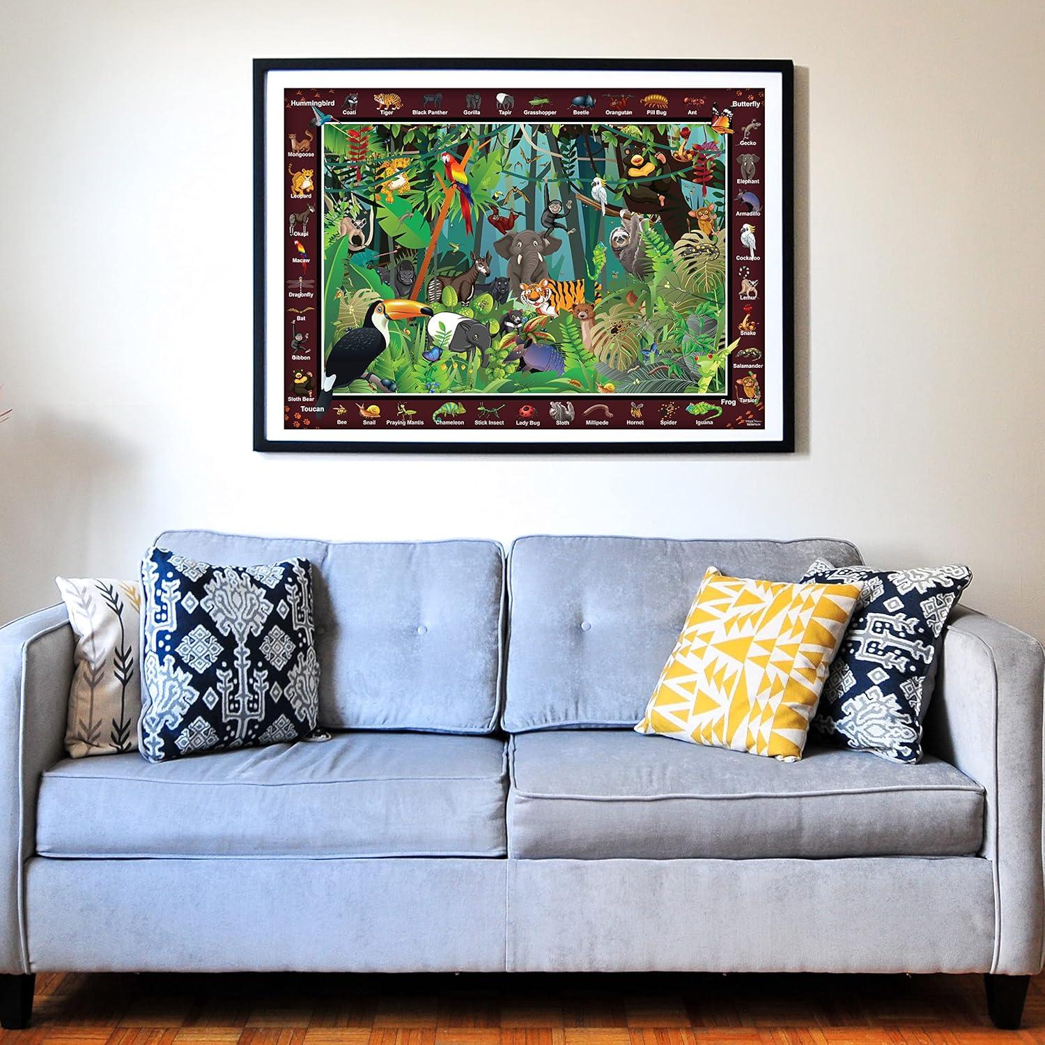 Rompecabezas Think2Master 500 Piezas Animales Selva 68x48cm