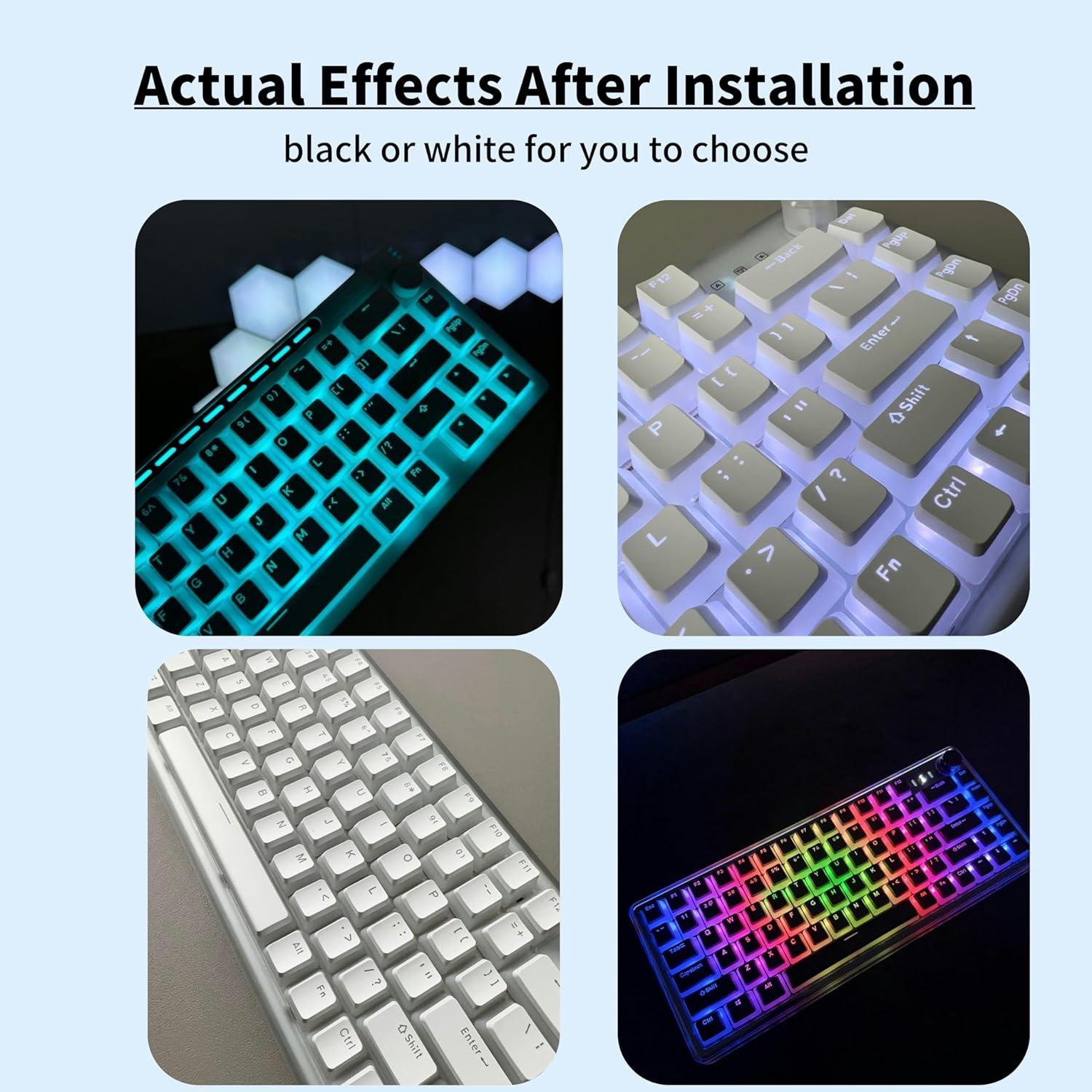 Juego de 132 Teclas Keycaps PBT SEUNKWANG Blanco Compatible