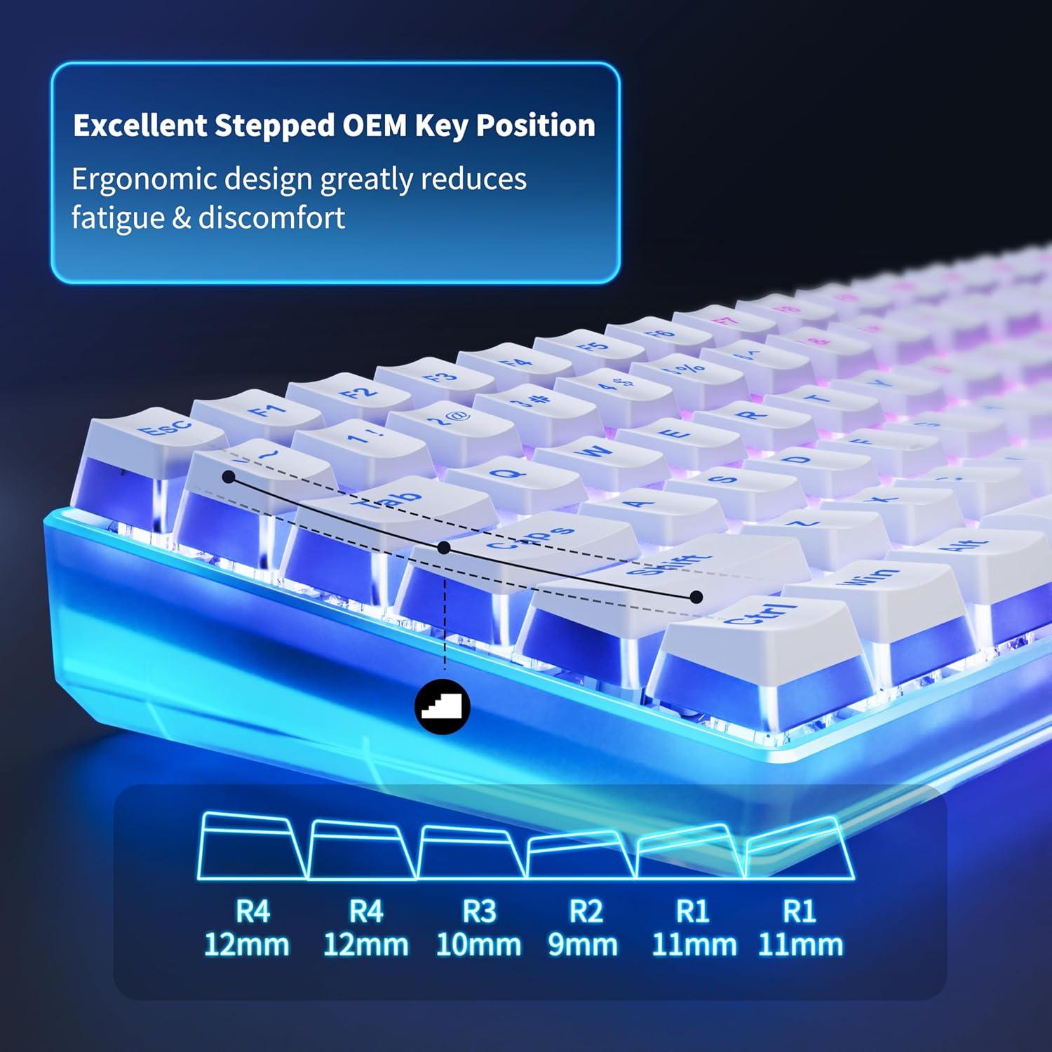 Juego de 132 Teclas Keycaps PBT SEUNKWANG Blanco Compatible