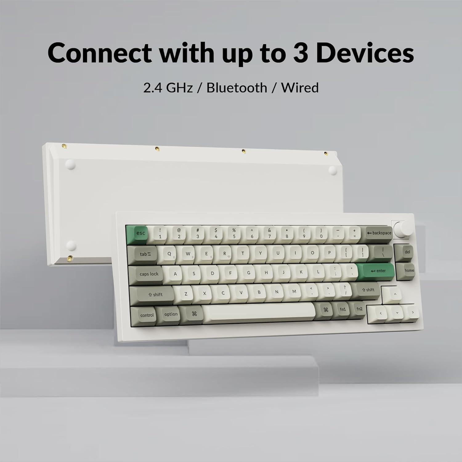 Teclado Mecánico Inalámbrico Keychron Q2 Max RGB 65% Gateron Rojo