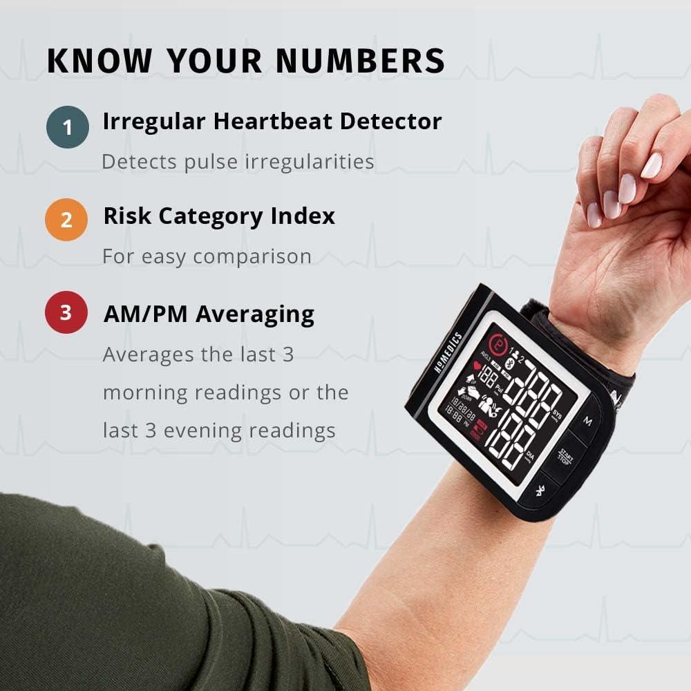 Monitor de Presión Arterial de Muñeca HoMedics Premium - Bluetooth