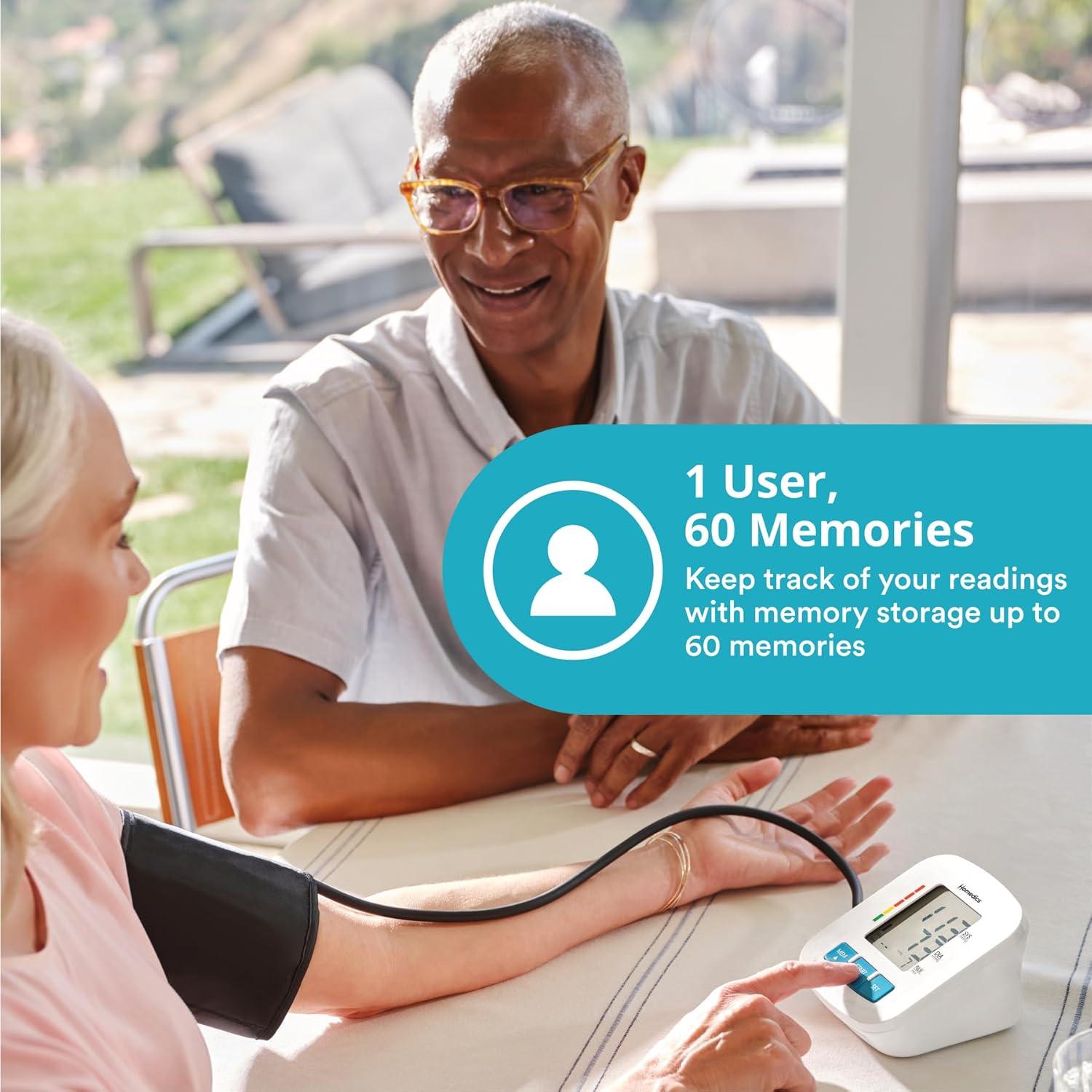 Monitor de Presión Arterial Homedics BPA-800-WT, Un Solo Toque