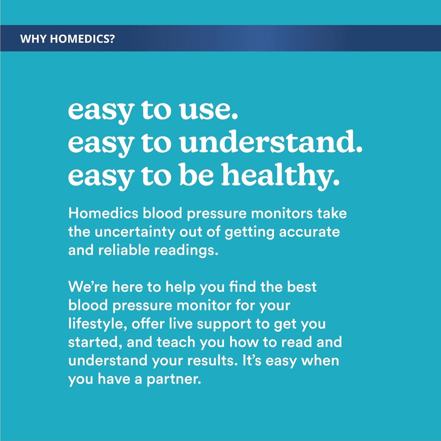 Monitor de Presión Arterial Homedics BPA-800-WT, Un Solo Toque