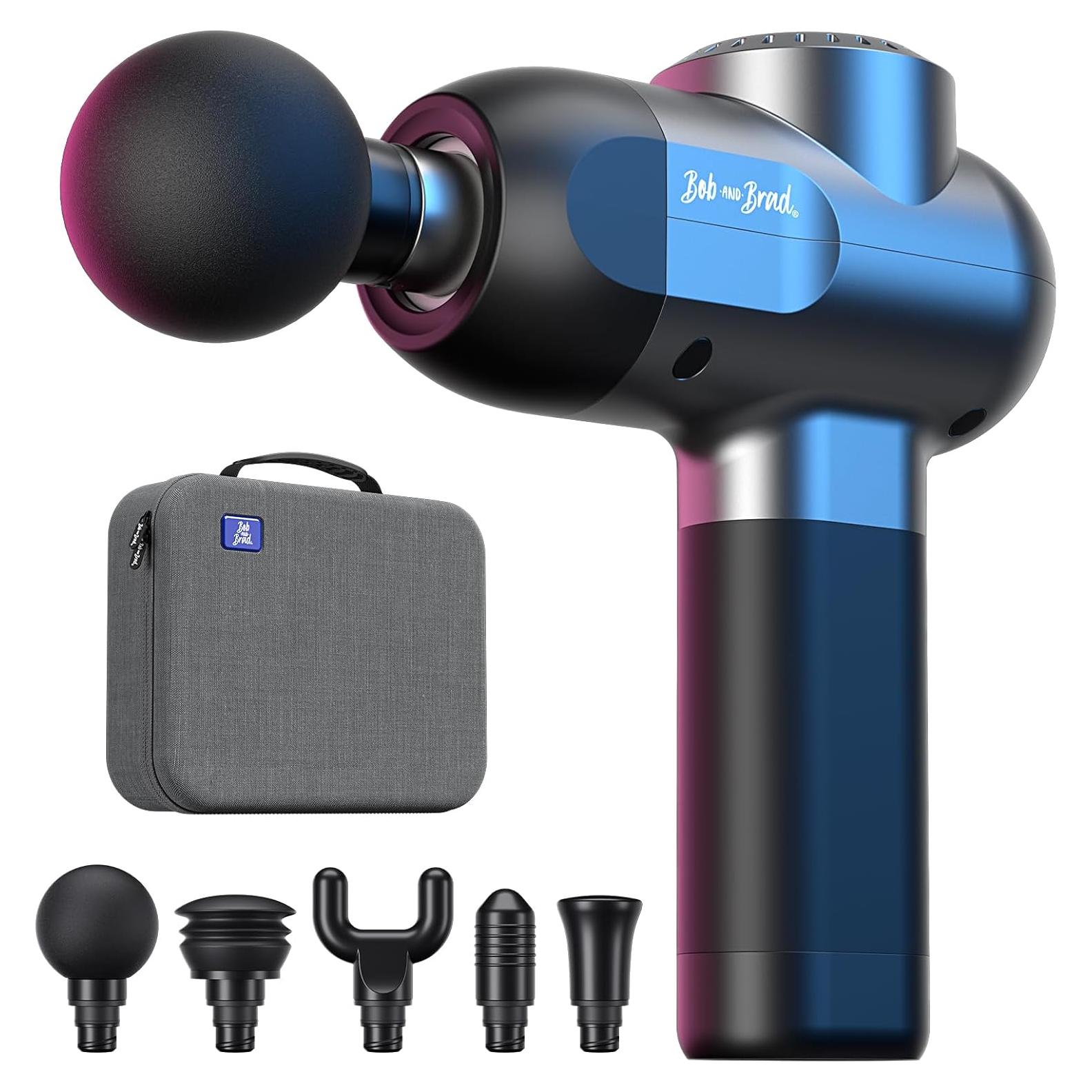 BOB AND BRAD C2 Massage Gun, Deep Tissue Percussion Massager Gun, Muscle Massager with 5 Speeds and 5 Heads, Electric Back Massagers for Professional Athletes Home Gym