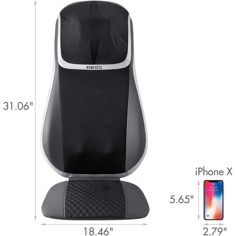 Cojín de Masaje Shiatsu HoMedics MCS-847HJ con Calor 3 Zonas