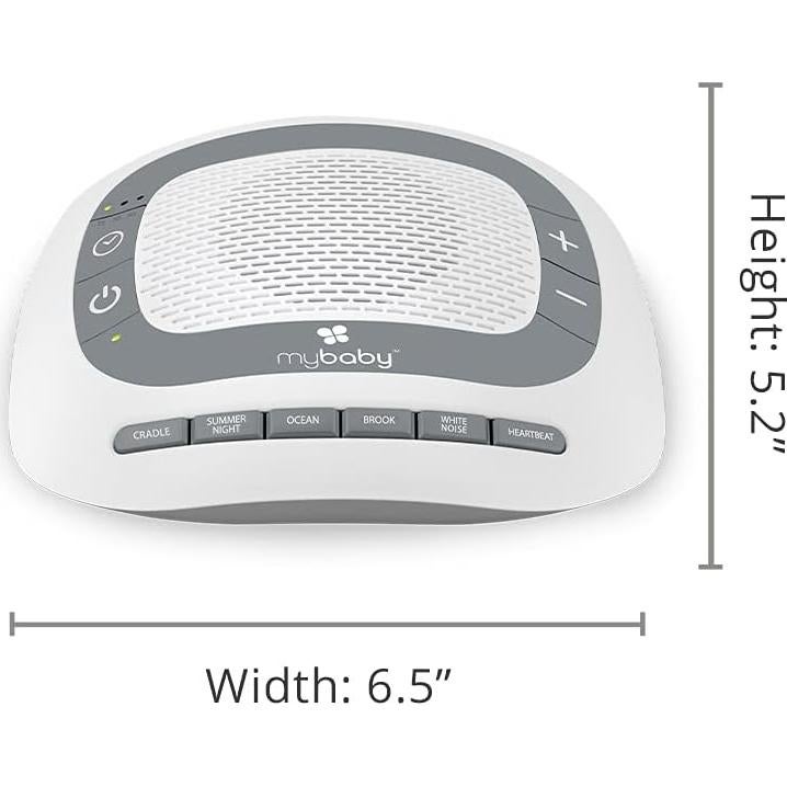 MyBaby SoundSpa White Noise Machine for Babies | 6 Soothing Lullabies for Newborns, Sound Therapy for Travel, Relaxing, Kids, Newborns, Baby Songs, Adjustable Volume, Auto-off Timer, By HoMedics